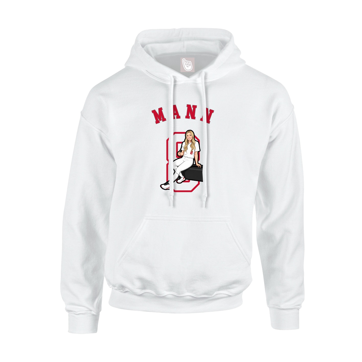 Youth Hoodie — Shirsey Arch in White