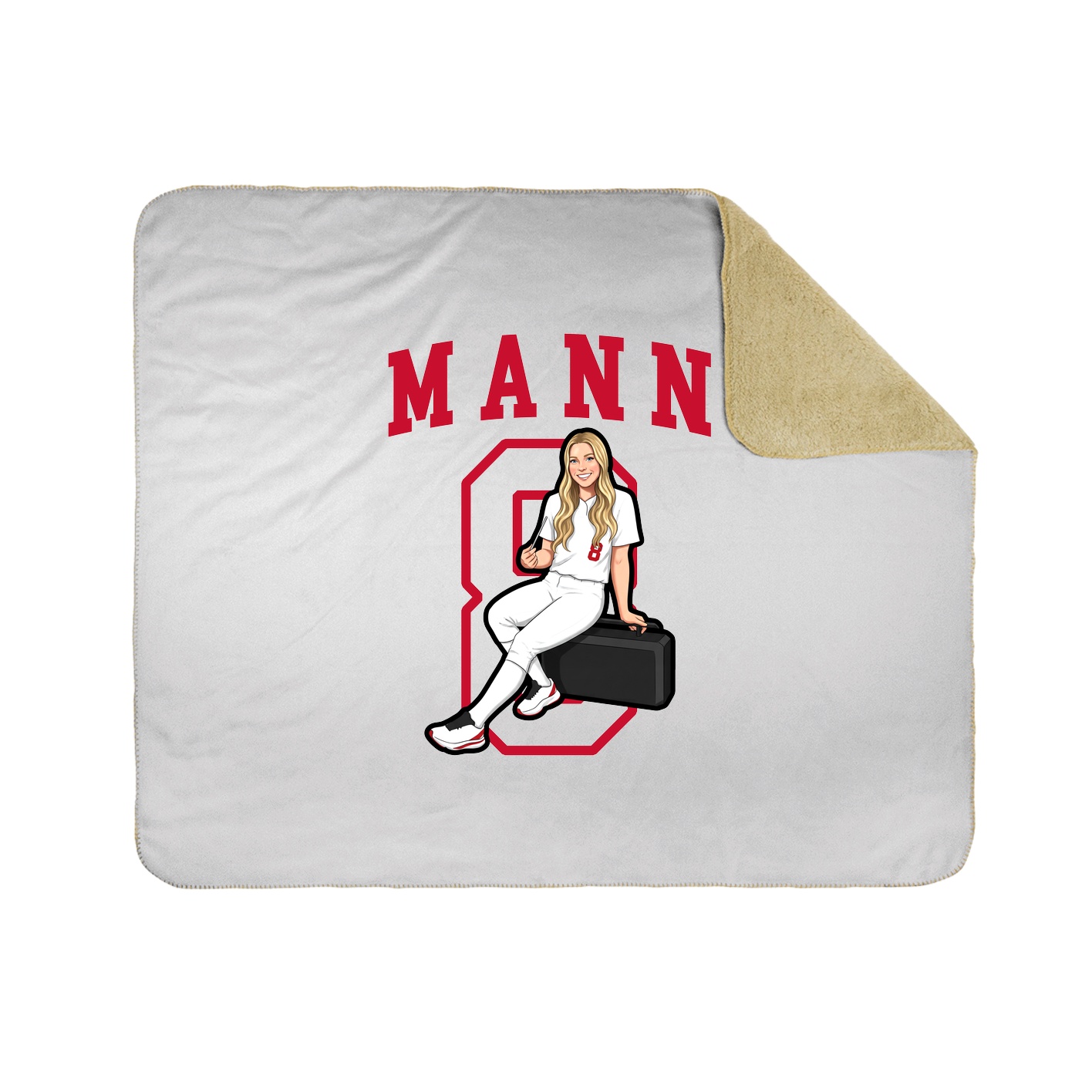 Throw Blanket — Shirsey in White