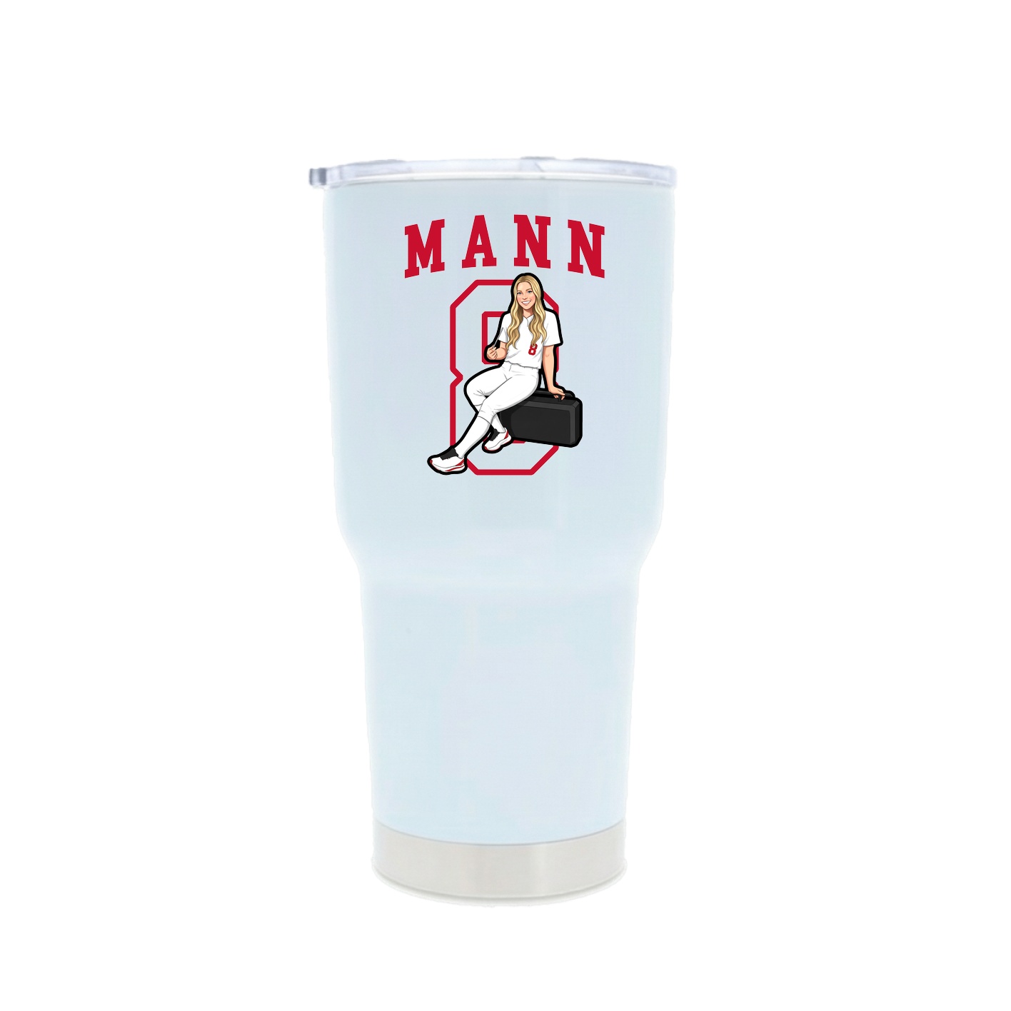 30oz Stainless Steel Tumbler — Shirsey in White