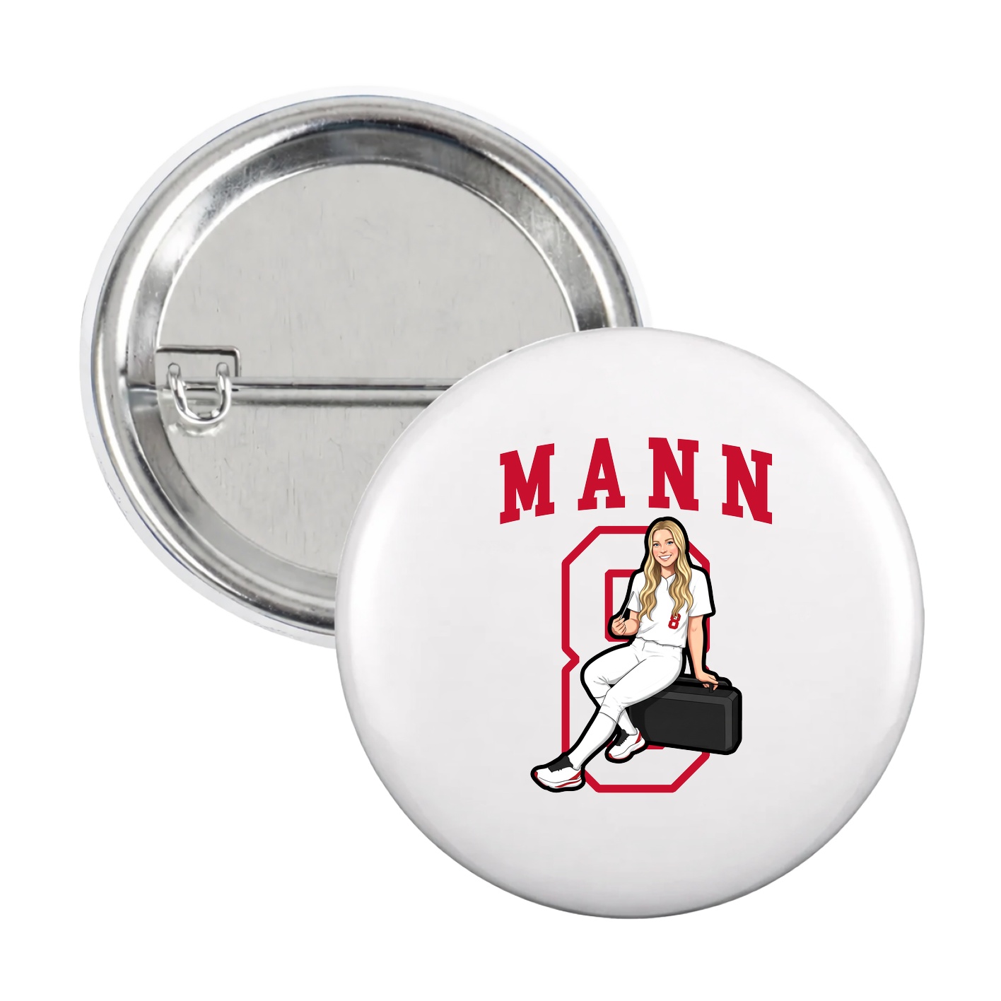 Game Day Button — Shirsey in White
