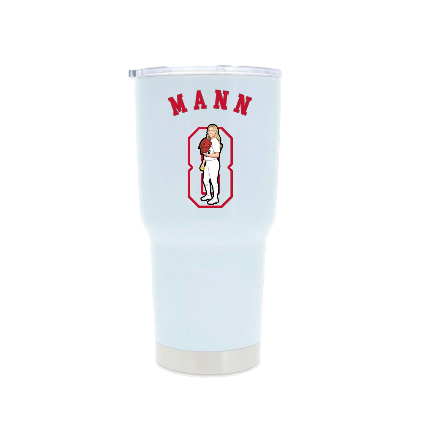 30oz Stainless Steel Tumbler — Shirsey Arch in White