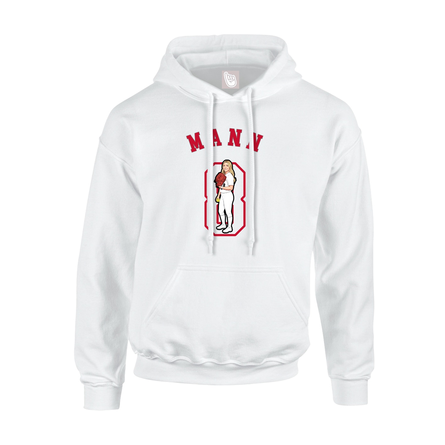 Youth Hoodie — Shirsey Arch in White
