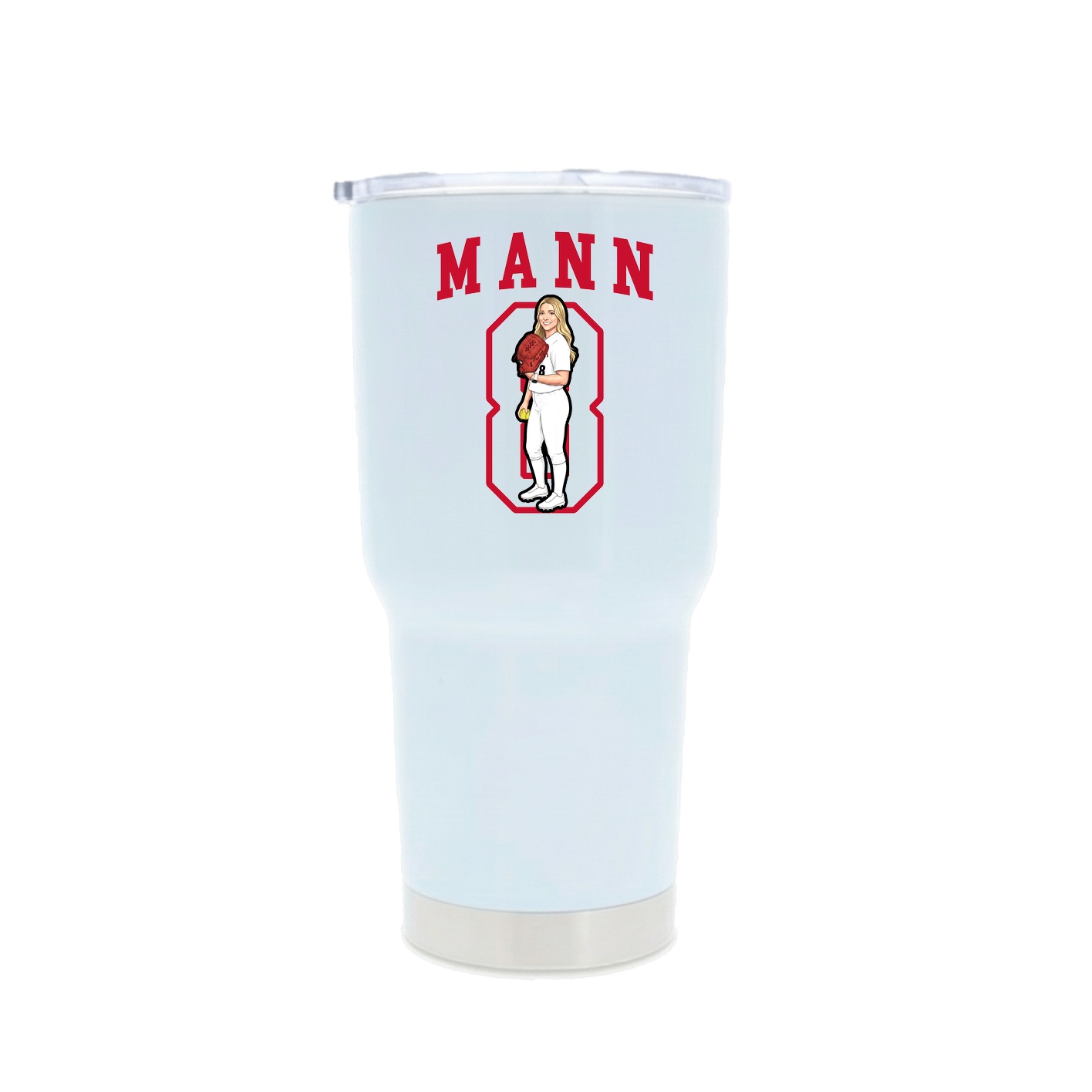 30oz Stainless Steel Tumbler — Shirsey in White