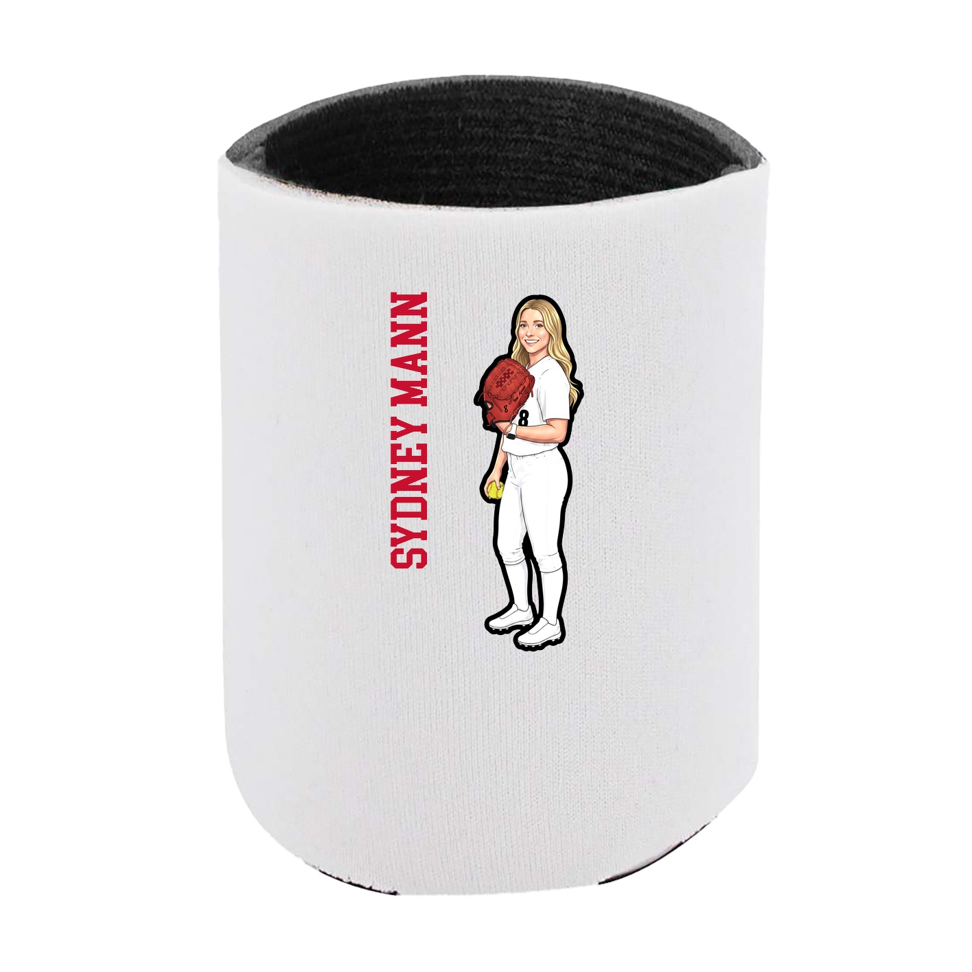 Can Holder — Name Vertical in White