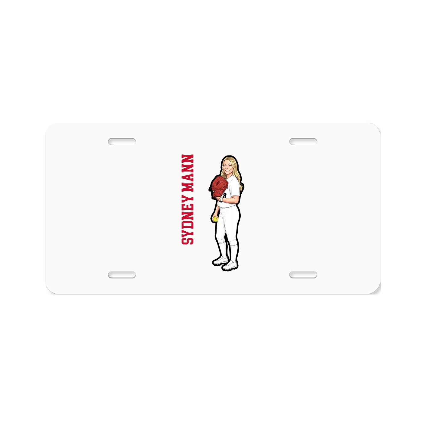 License Plate — Name Vertical in Classic