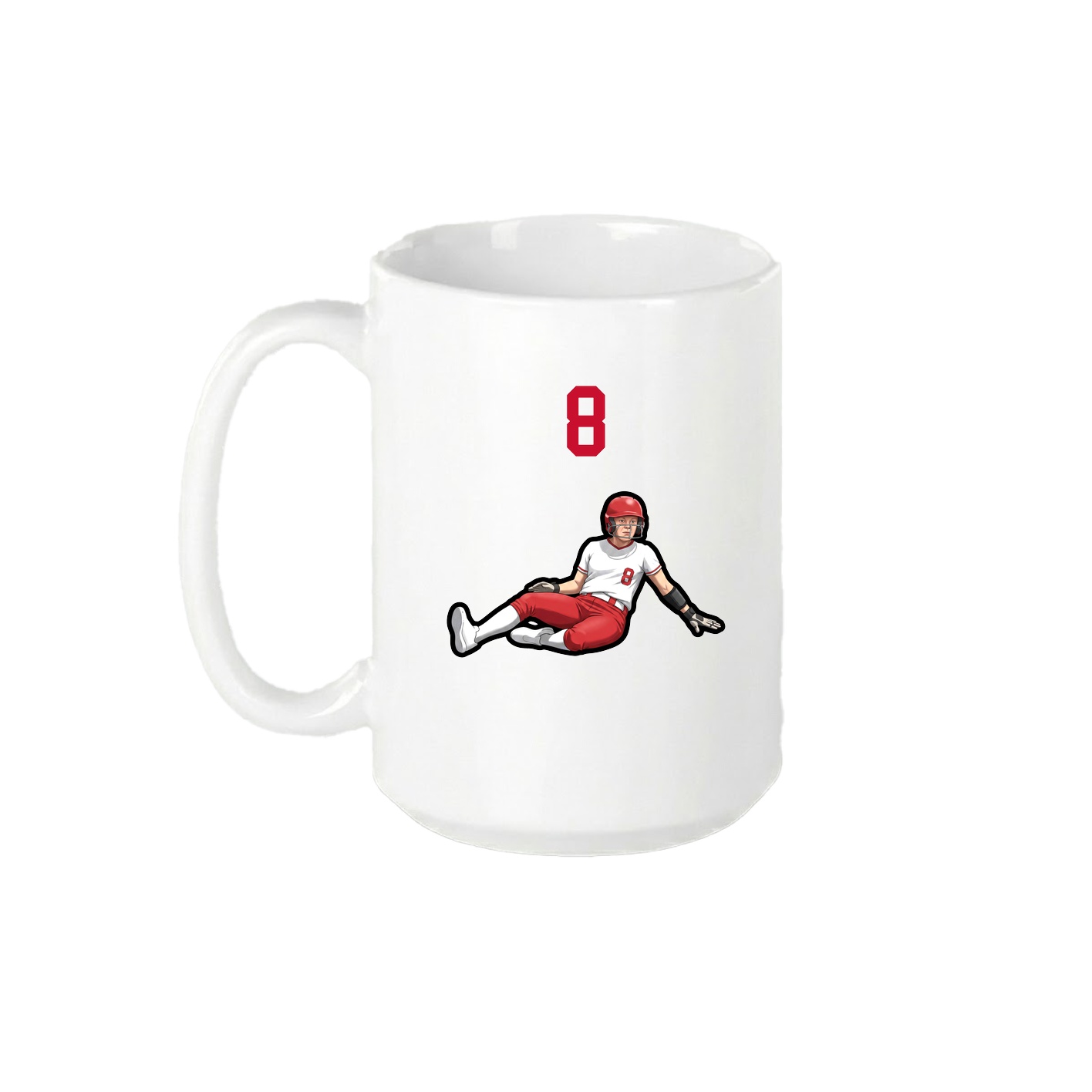 15oz Coffee Mug — Number Top in White
