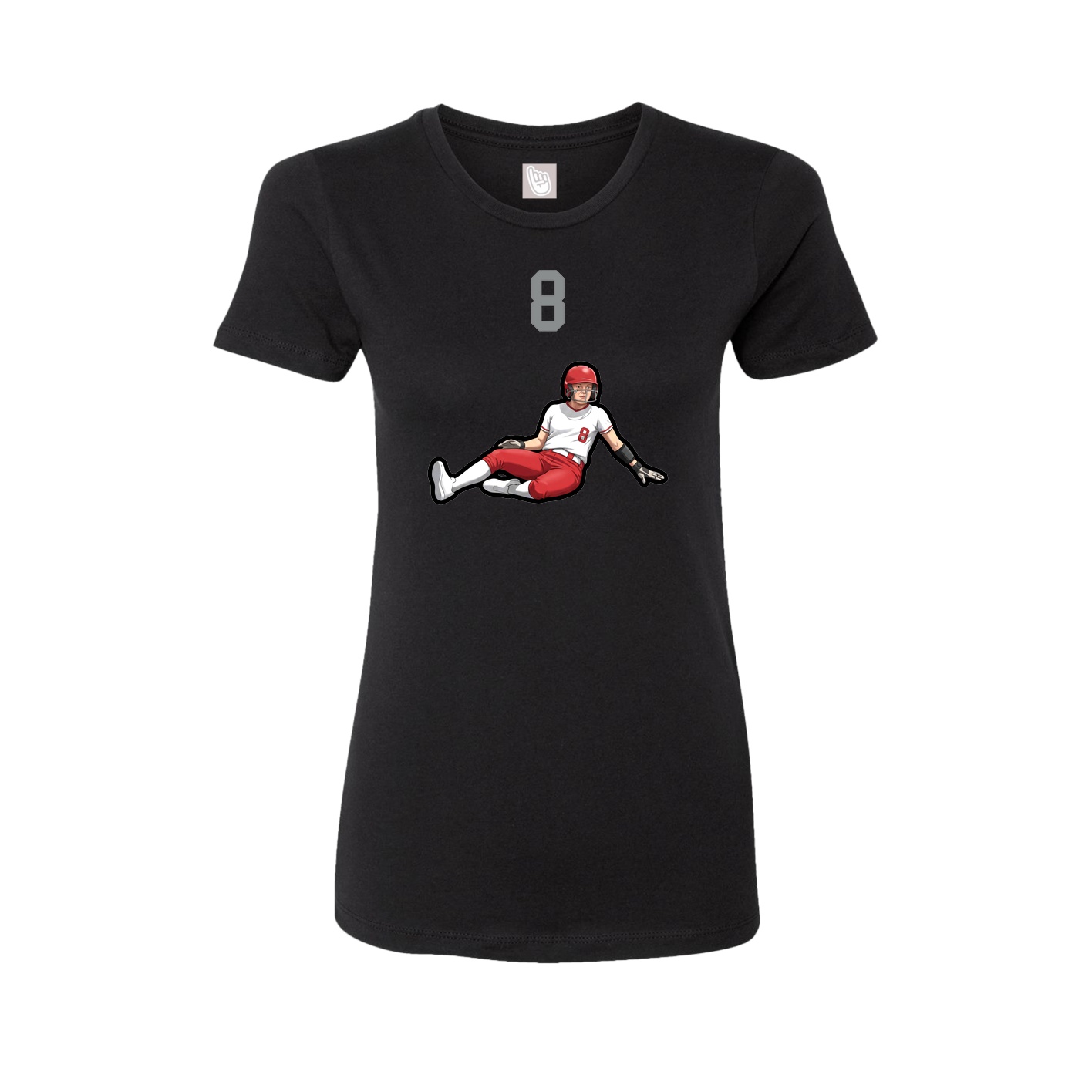 Womens Tee — Number Top in Black