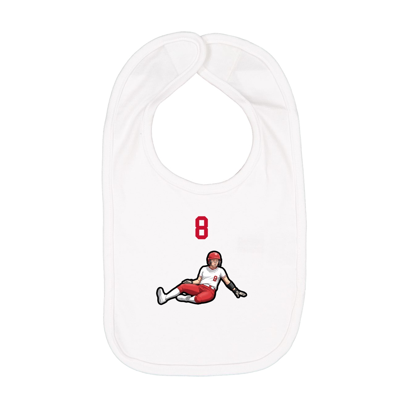 Infant Bib — Number Top in White