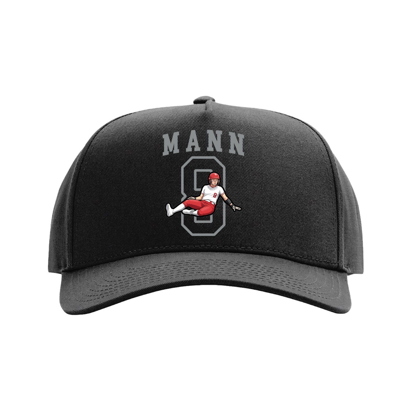 Full Fabric Five-Panel Champ Cap — Shirsey in Black