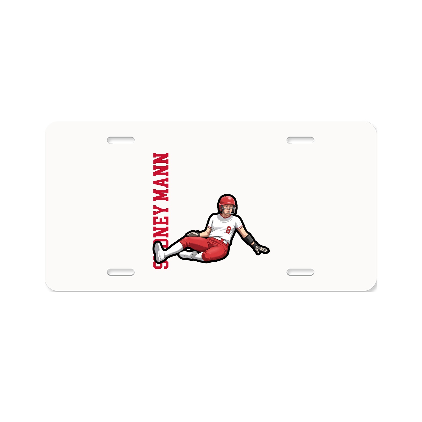 License Plate — Name Vertical in Classic