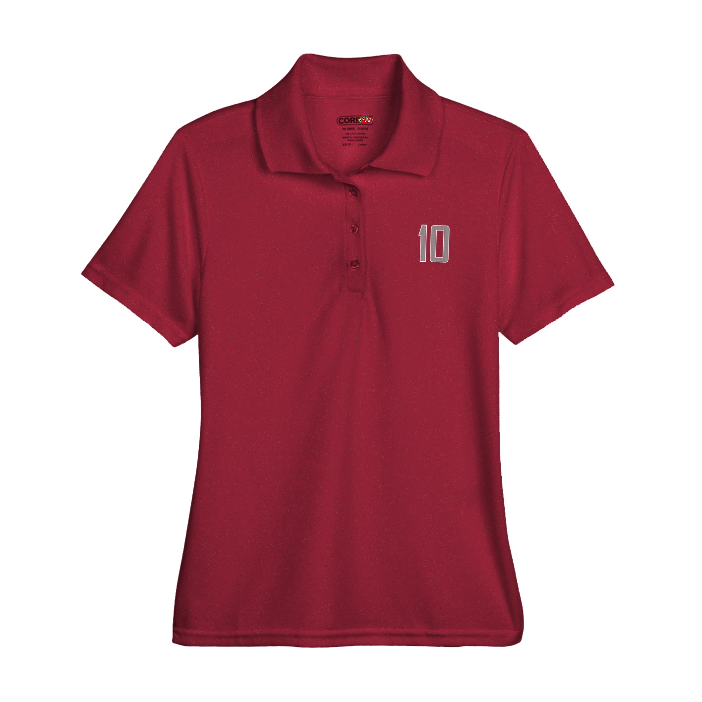 Womens Performance Polo — Front Shirsy in Red