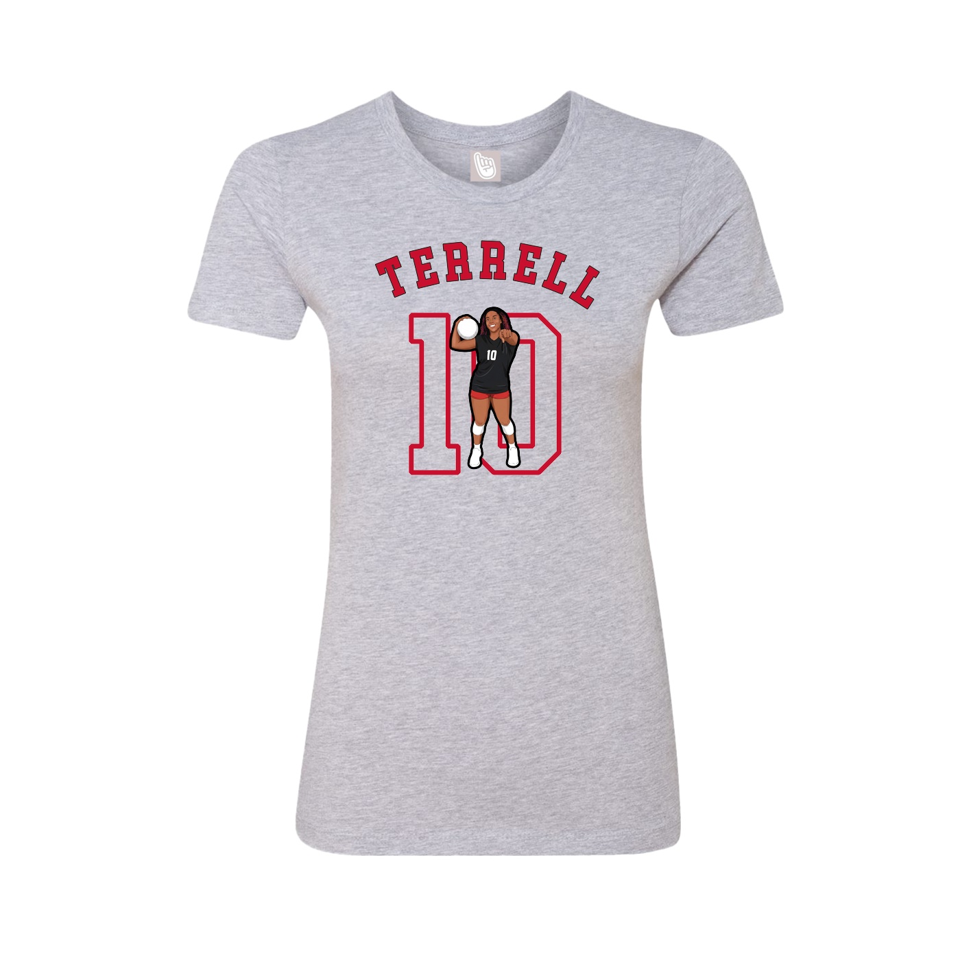 Fitted Women's Tee — Shirsey Arch in Grey