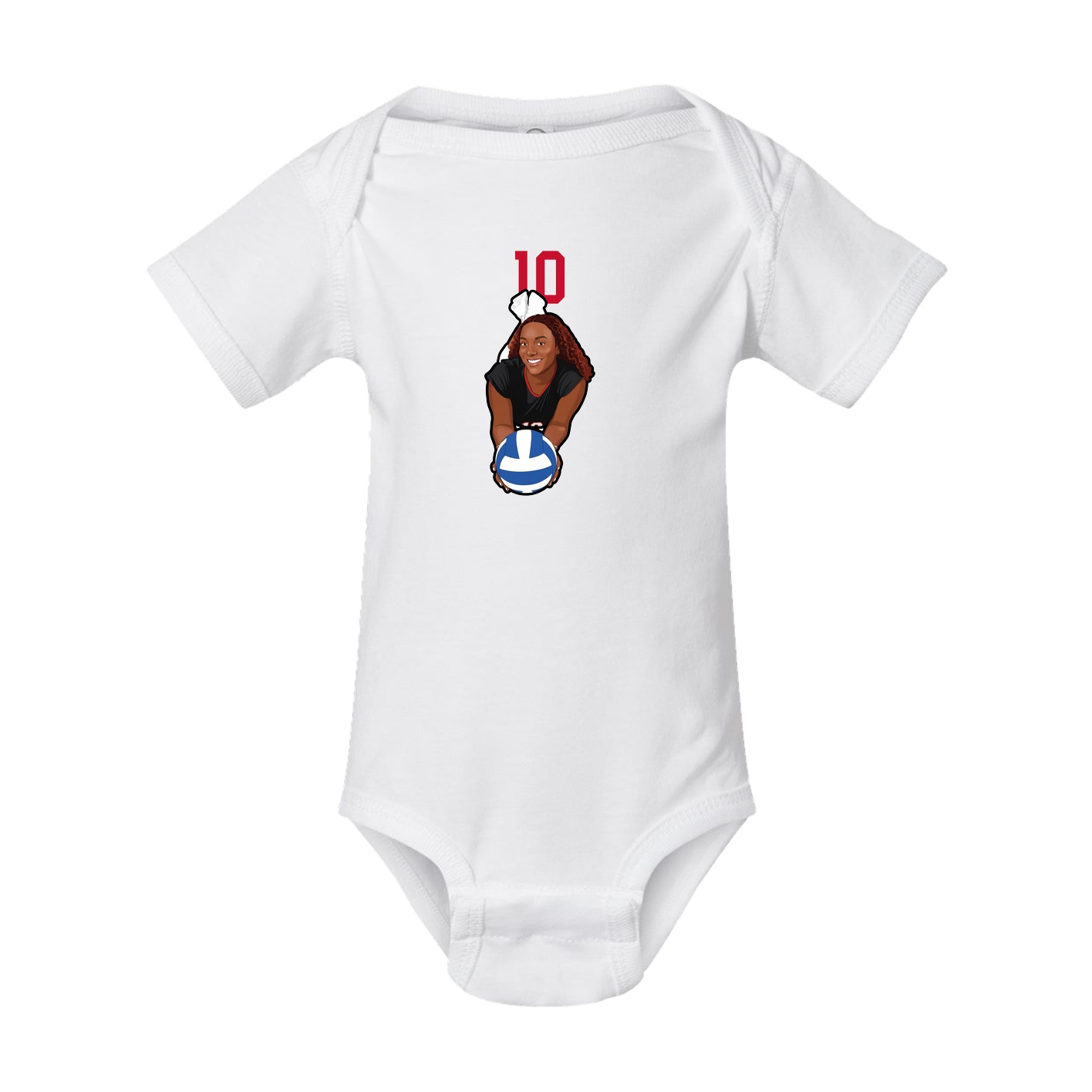 Baby Onesie — Number Top in White