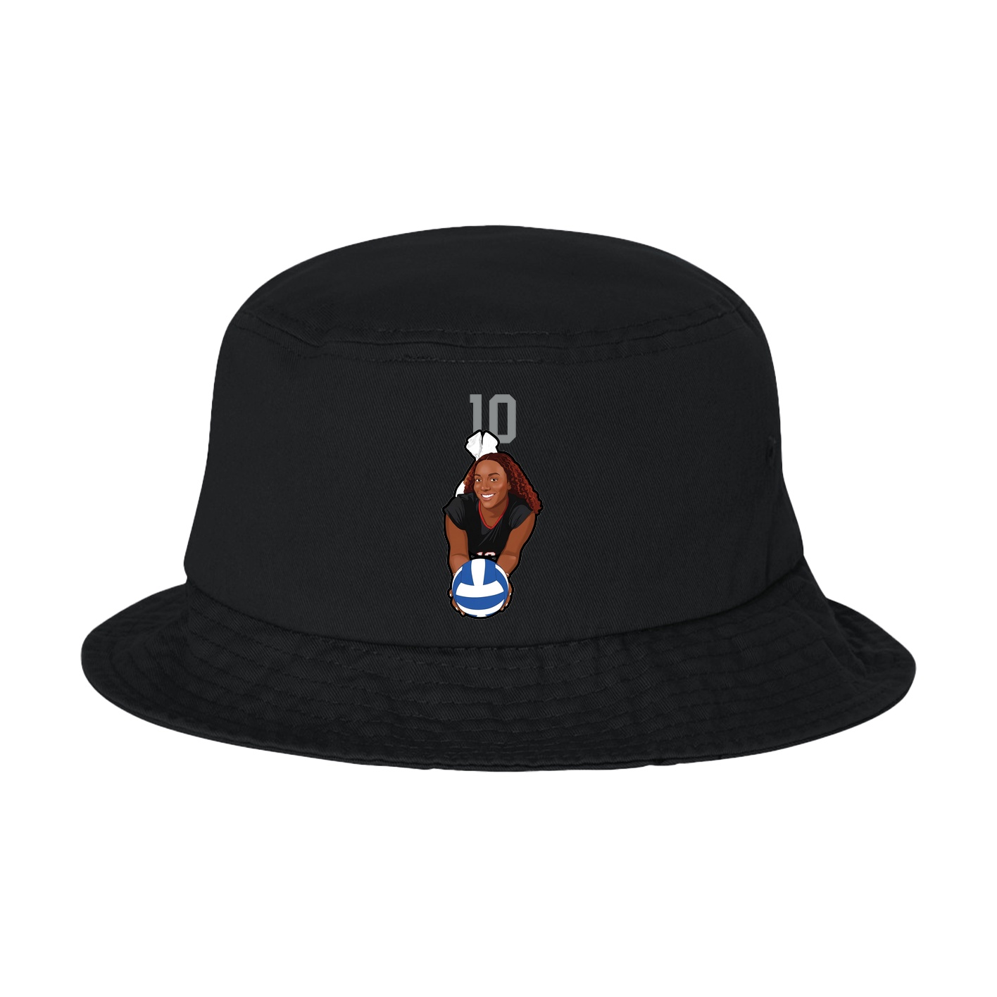 Bucket Cap — Number Top in Black