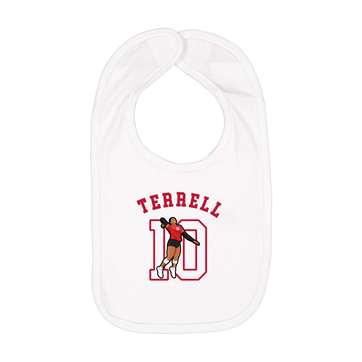 Infant Bib — Shirsey Arch in White