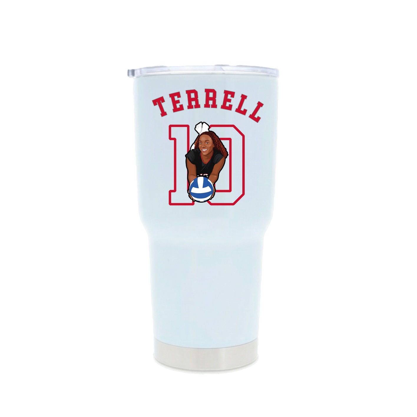 30oz Stainless Steel Tumbler — Shirsey Arch in White