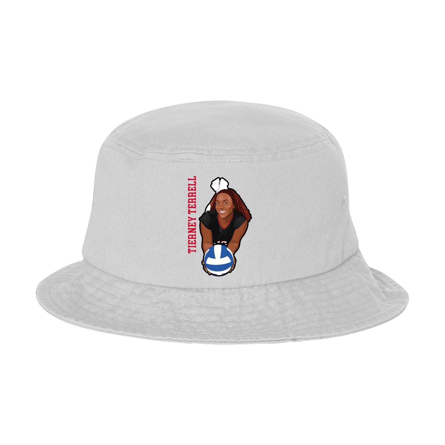 Bucket Cap — Name Vertical in White