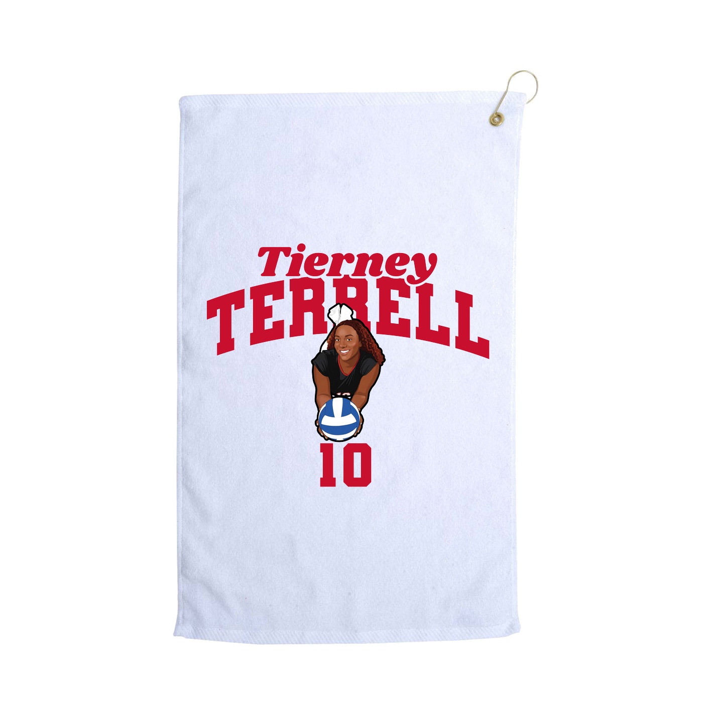 Golf Towel — Signature Arch in White