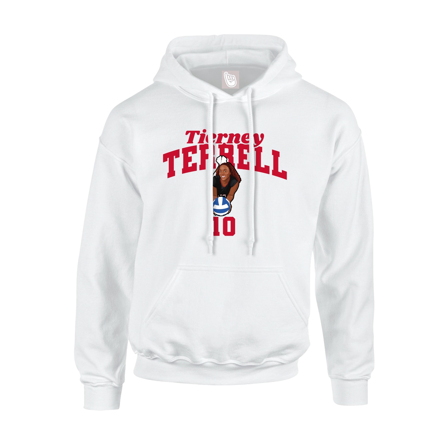 Youth Hoodie — Signature Arch in White