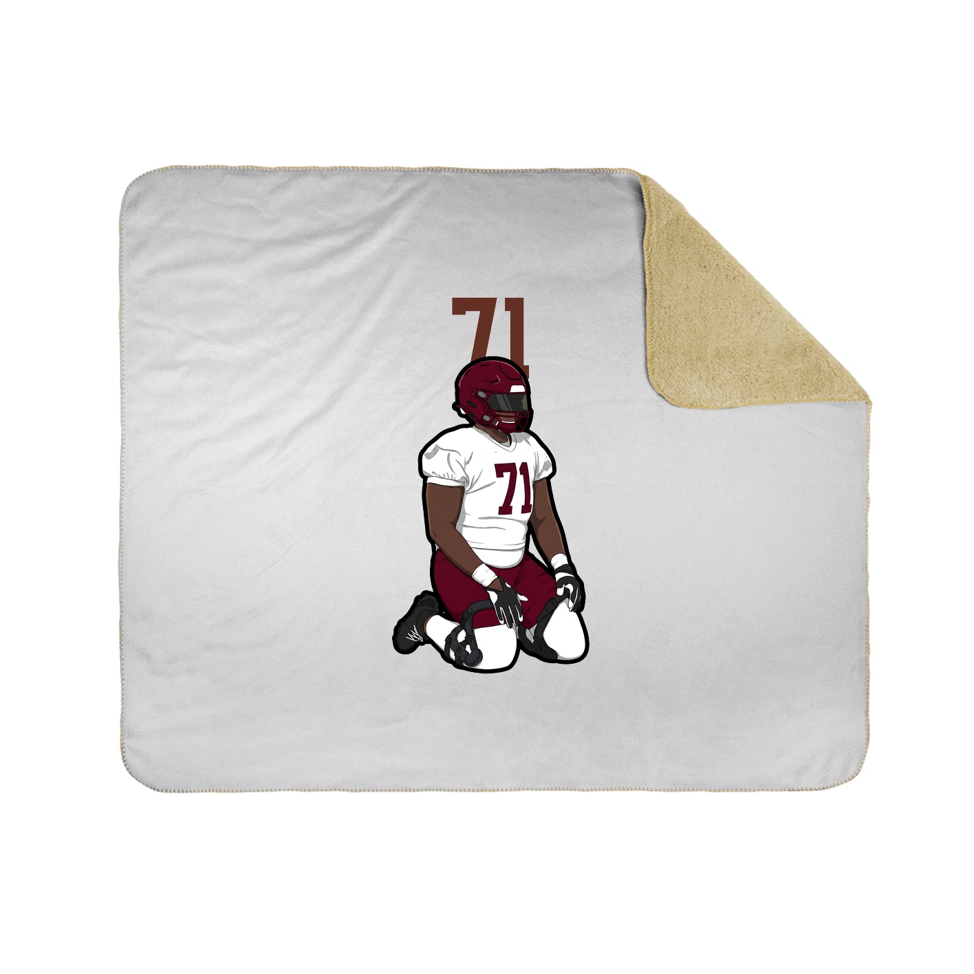Throw Blanket — Number Top in White