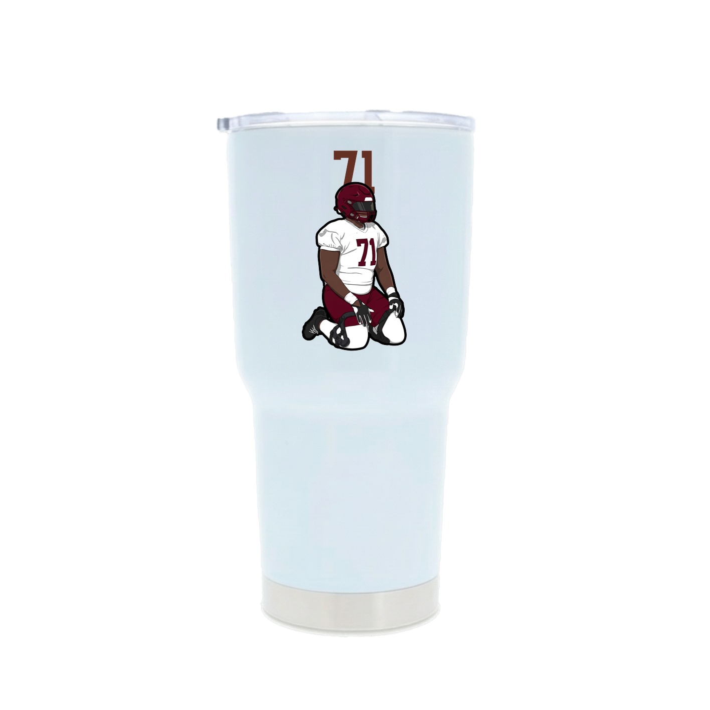 30oz Stainless Steel Tumbler — Number Top in White