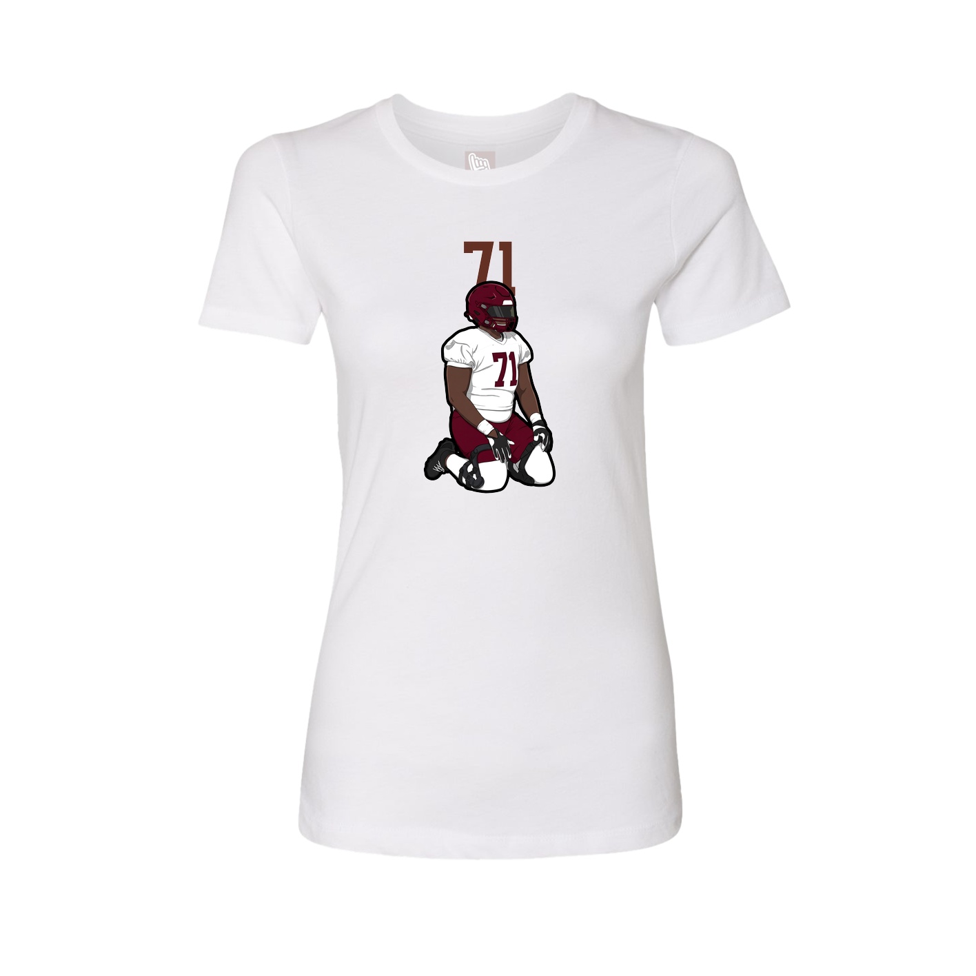 Womens Tee — Number Top in White