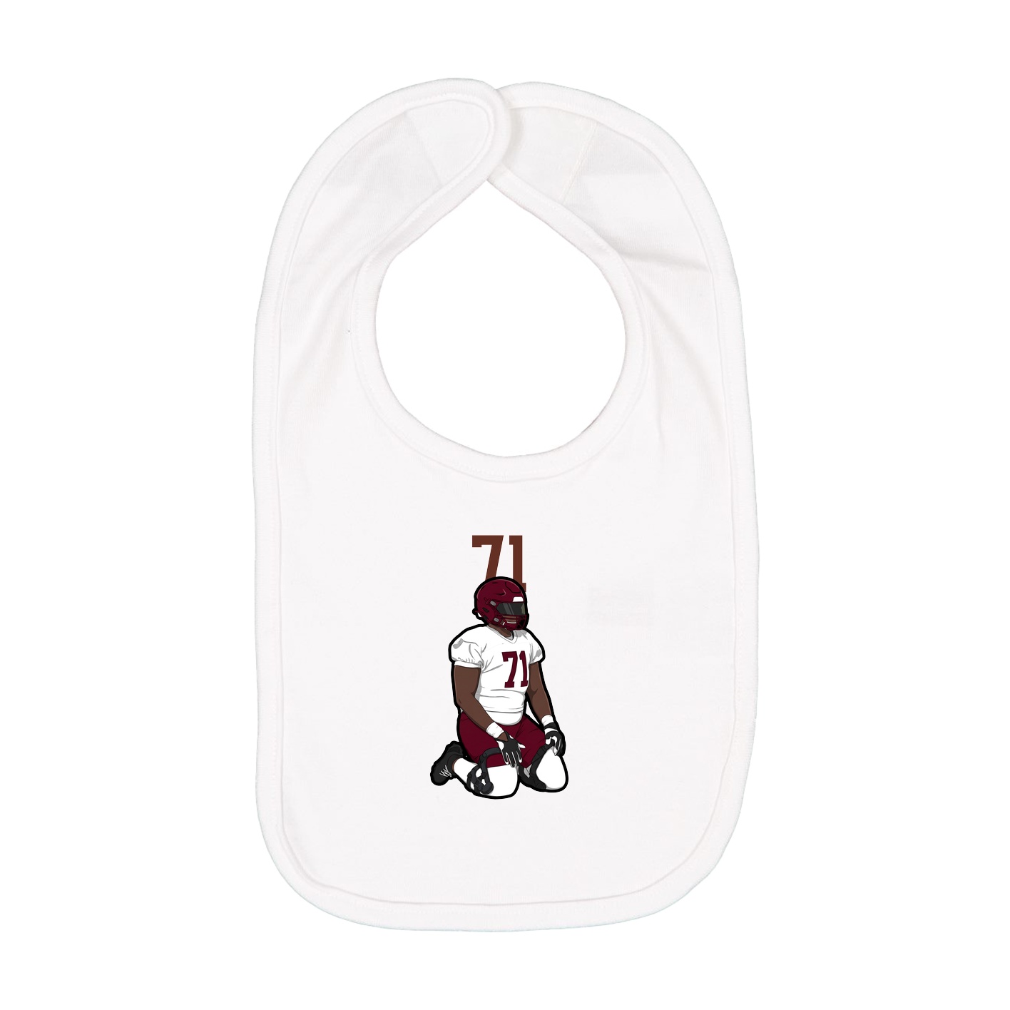 Infant Bib — Number Top in White