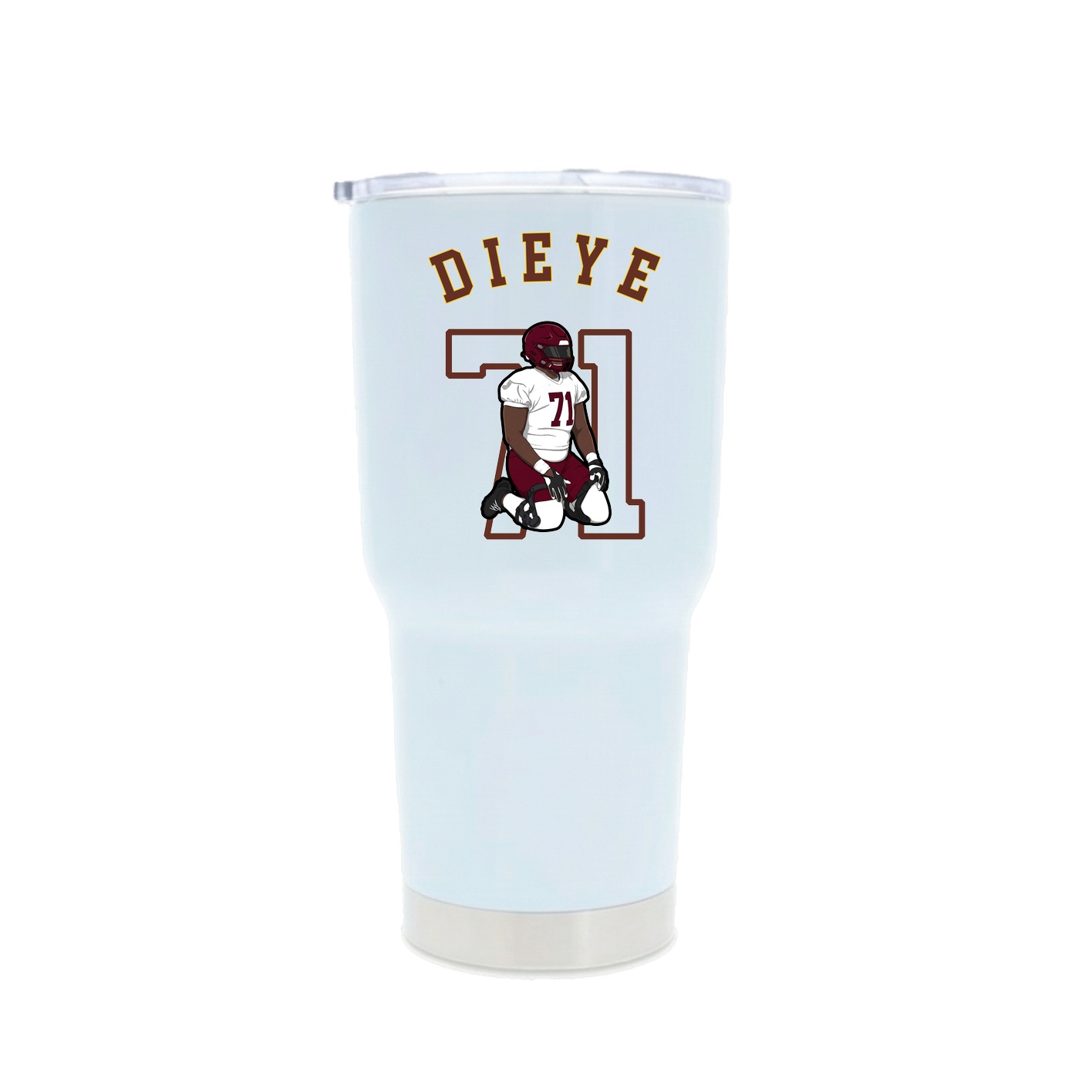 30oz Stainless Steel Tumbler — Shirsey Arch in White