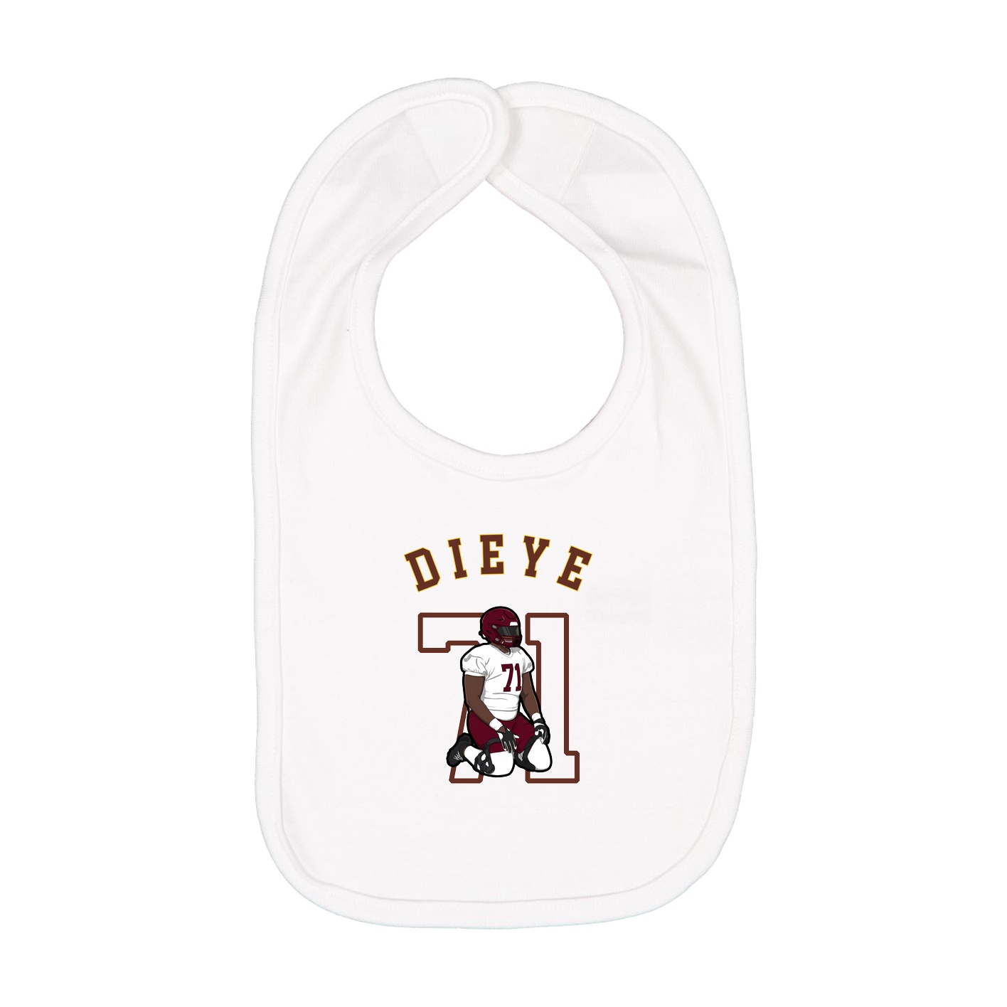 Infant Bib — Shirsey Arch in White