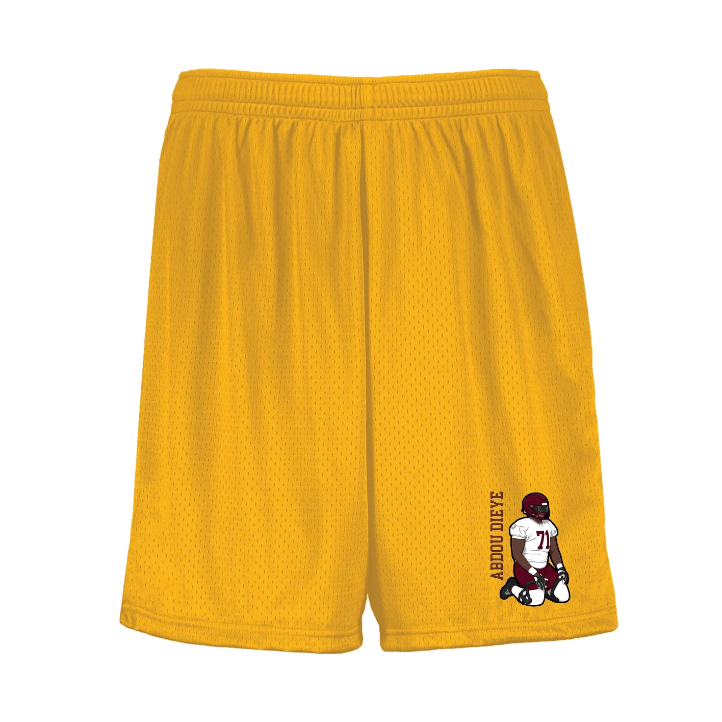 Shorts — Name Vertical in Gold