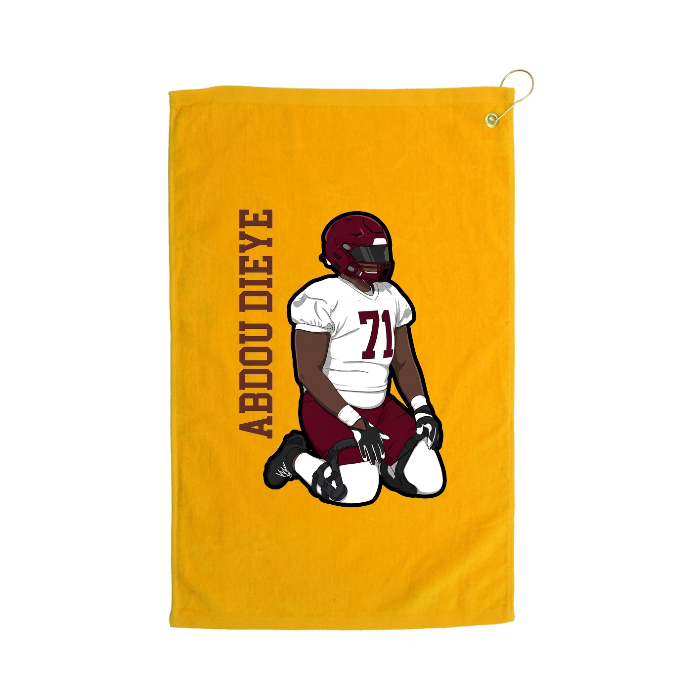 Golf Towel — Name Vertical in Gold