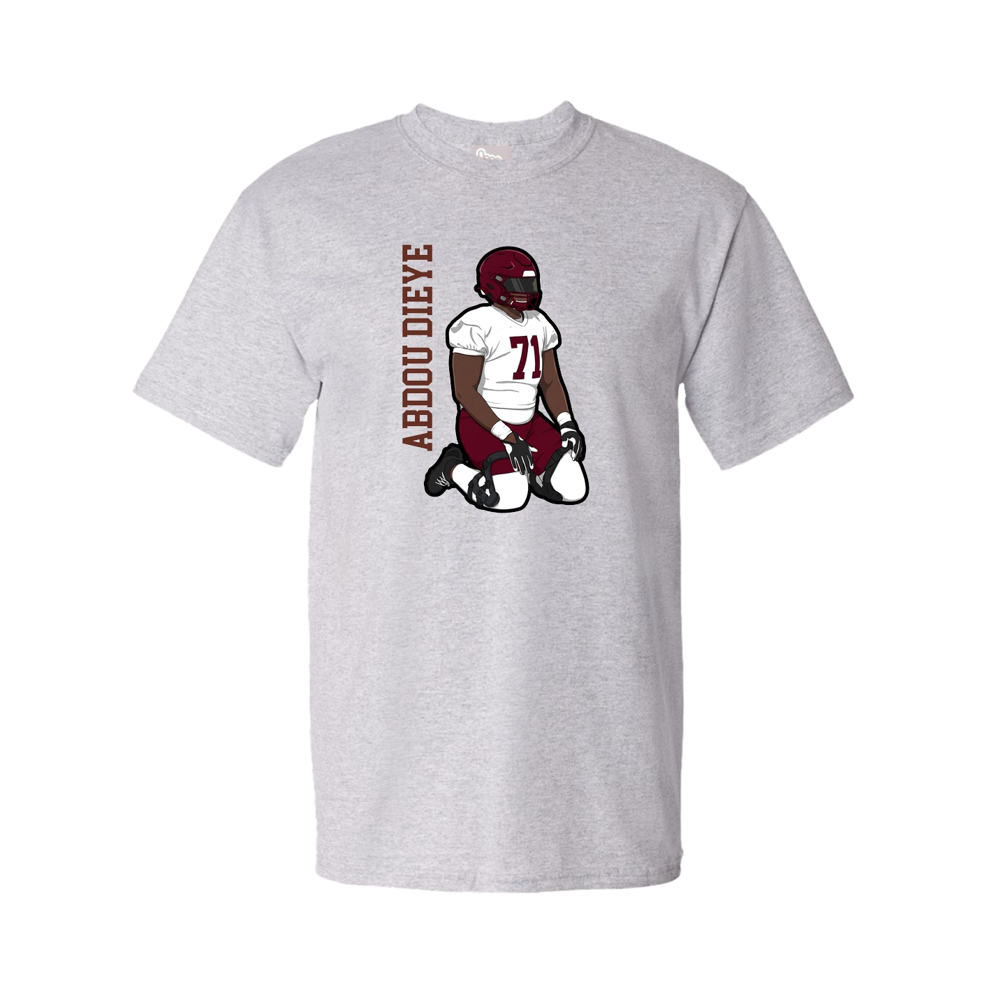 Tee — Name Vertical in Grey