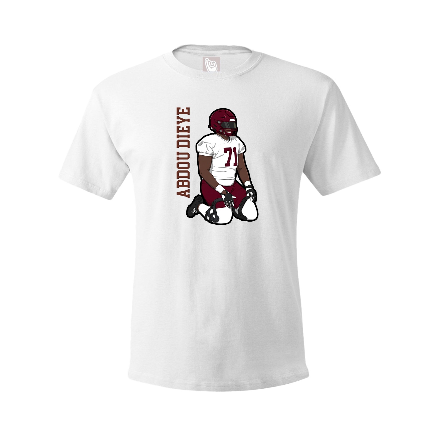 Tee — Name Vertical in White