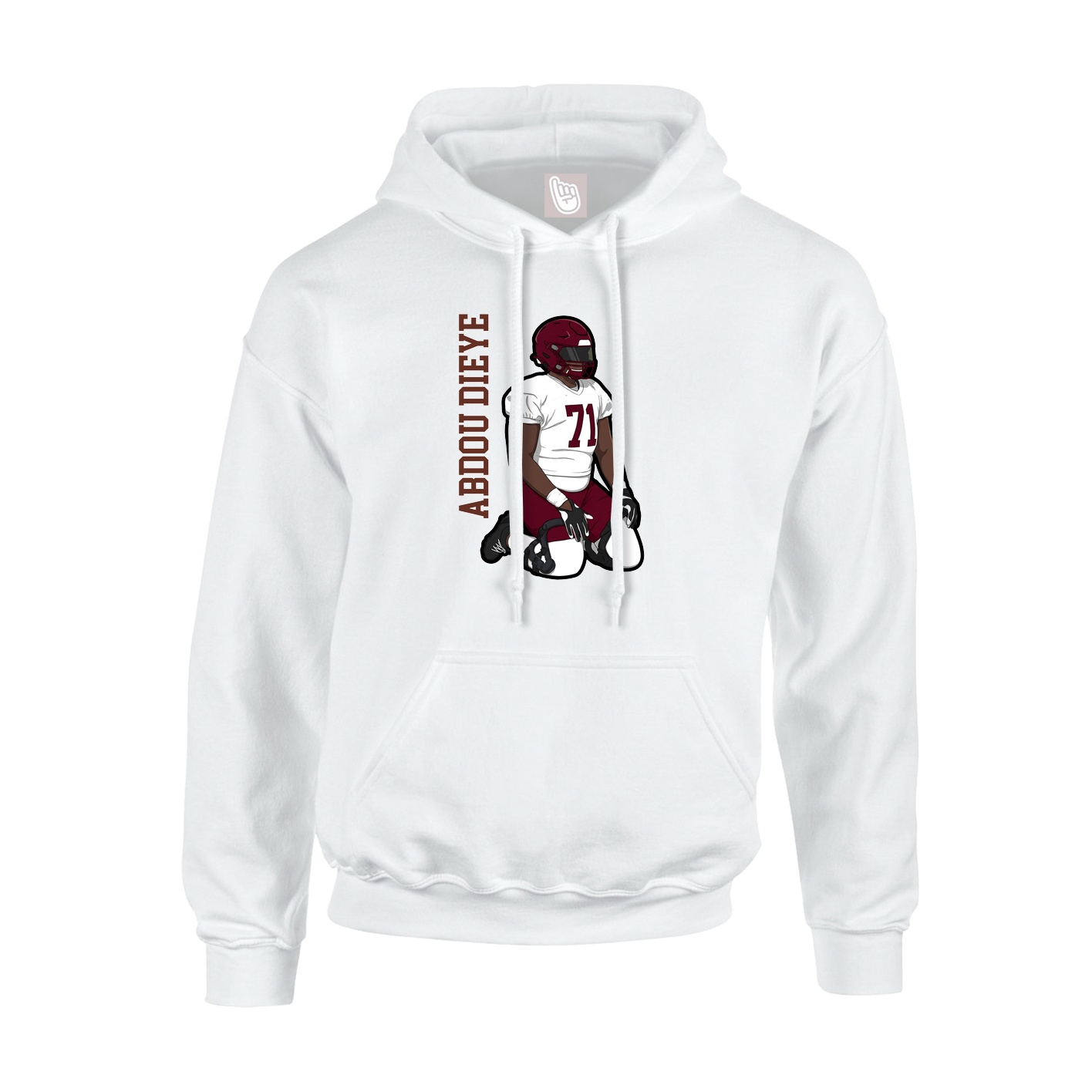 Hoodie — Name Vertical in White