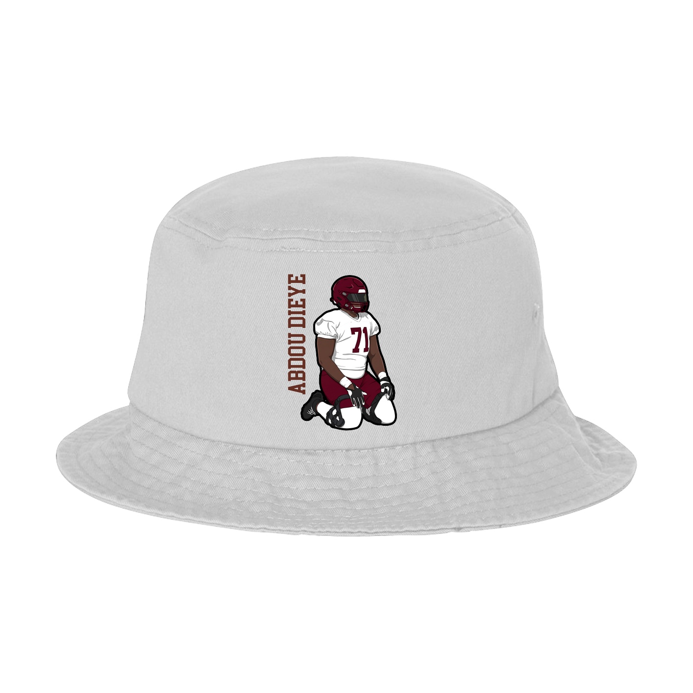 Bucket Cap — Name Vertical in White