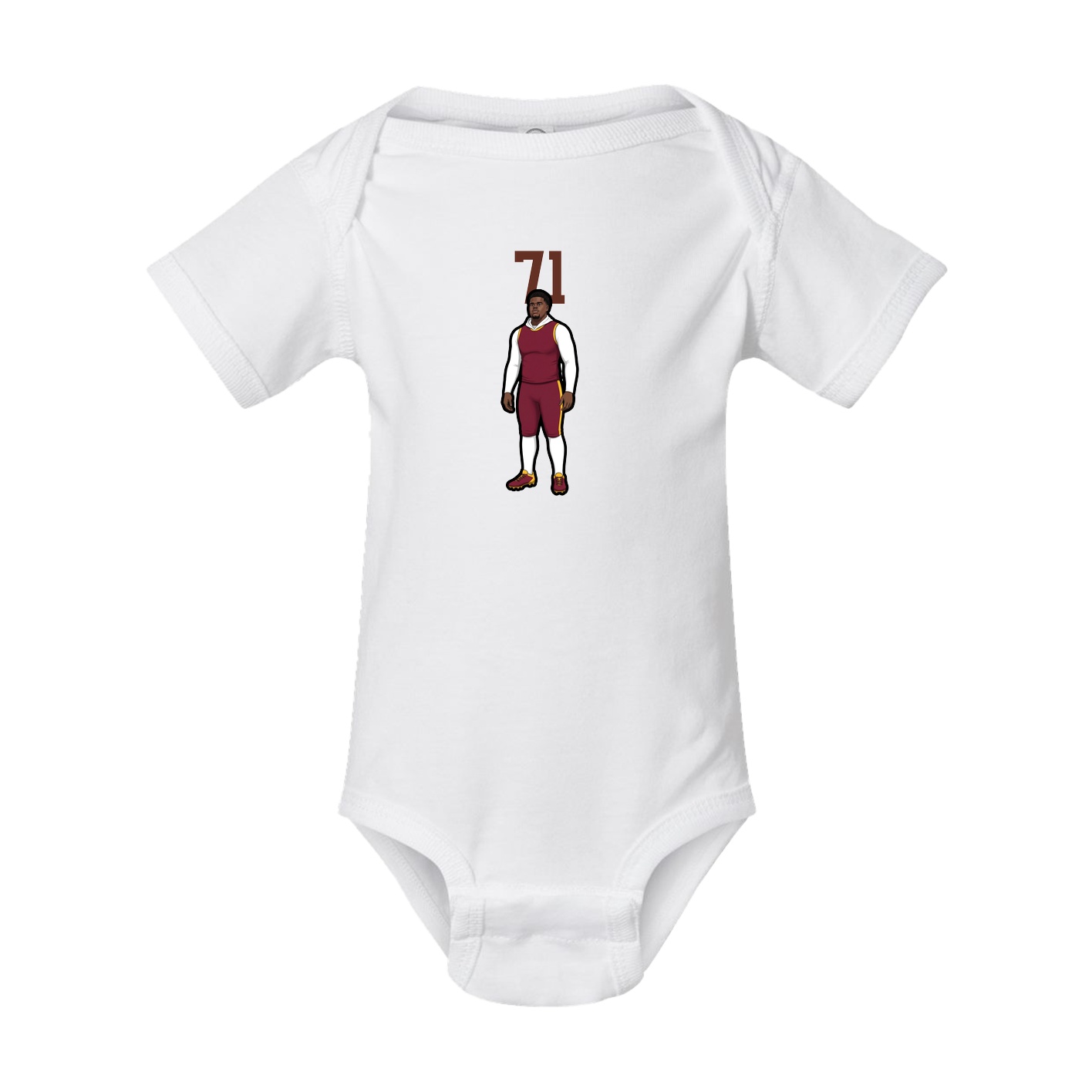 Baby Onesie — Number Top in White