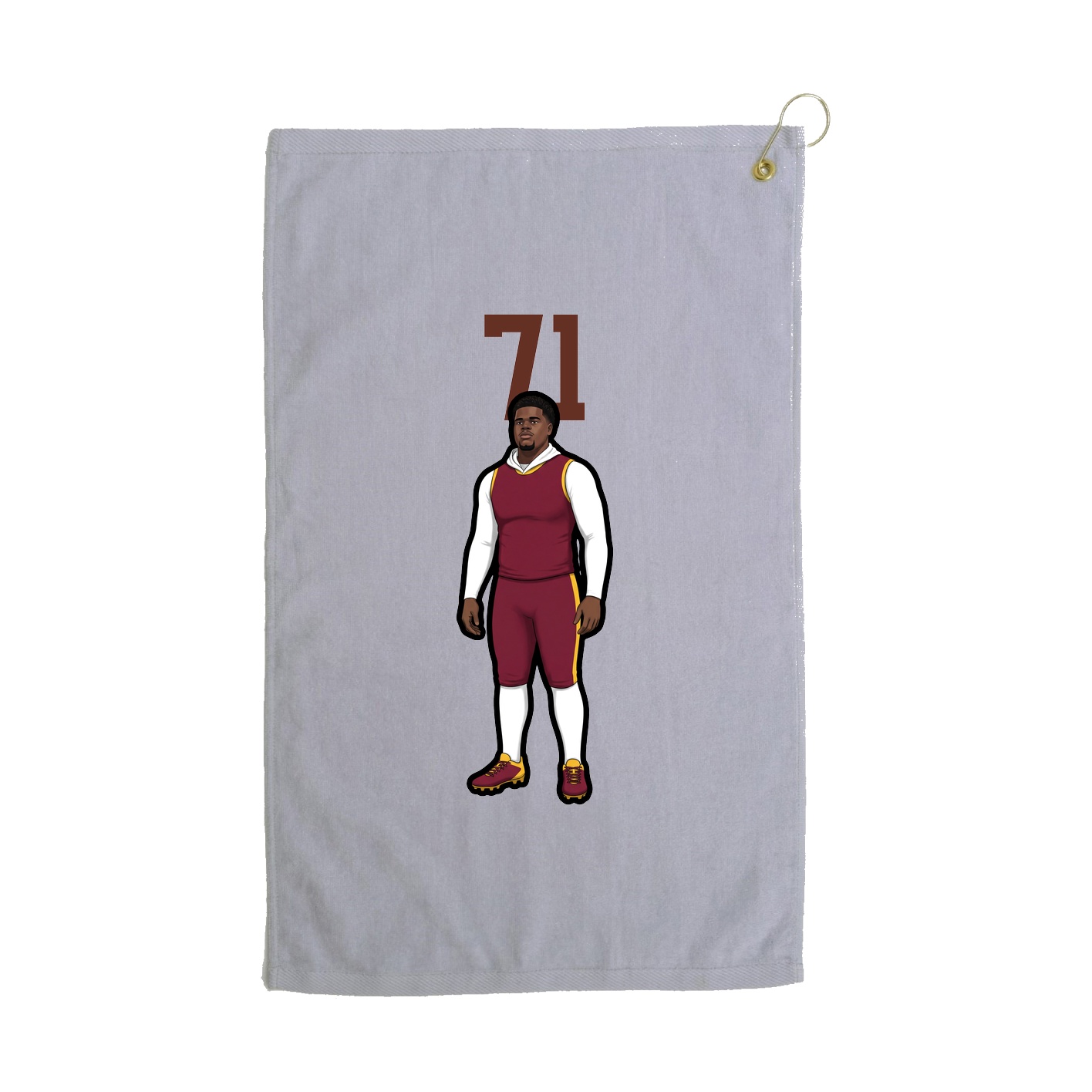 Golf Towel — Number Top in Grey