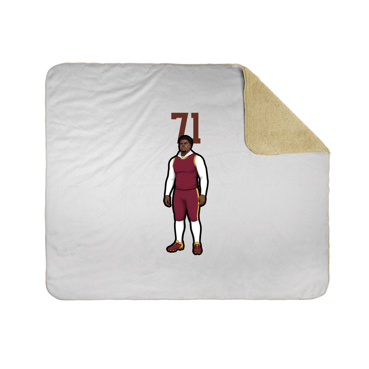 Throw Blanket — Number Top in White