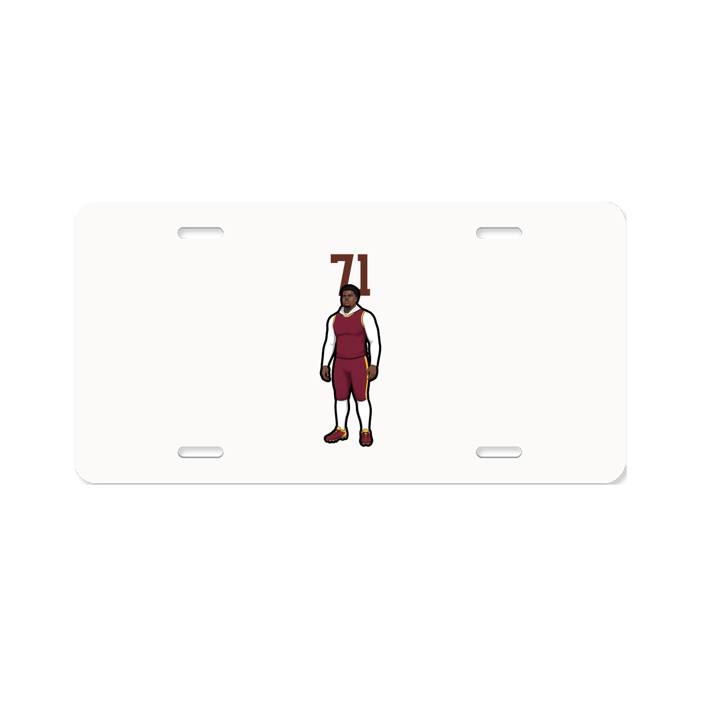 License Plate — Number Top in Classic