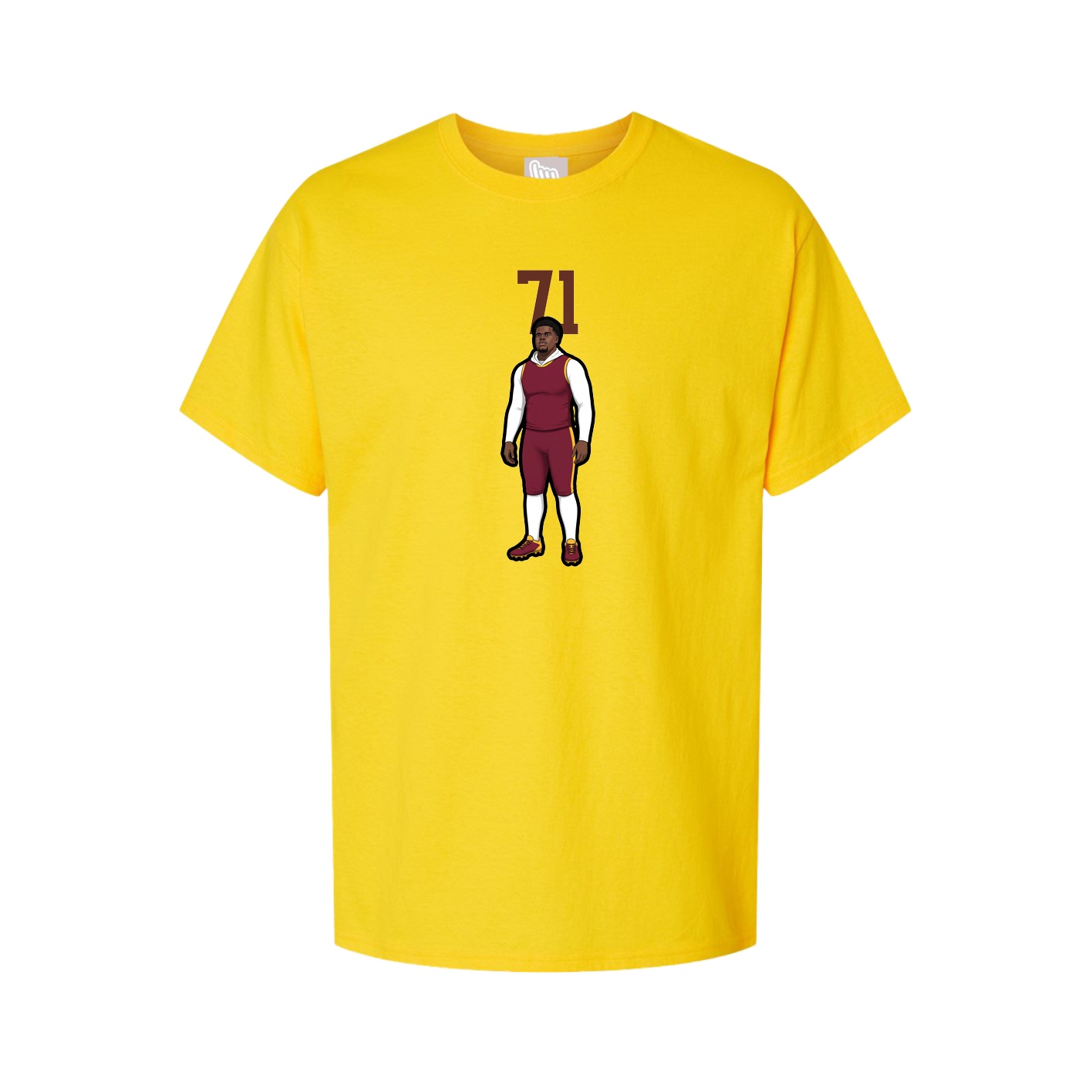 Youth Tee — Number Top in Gold