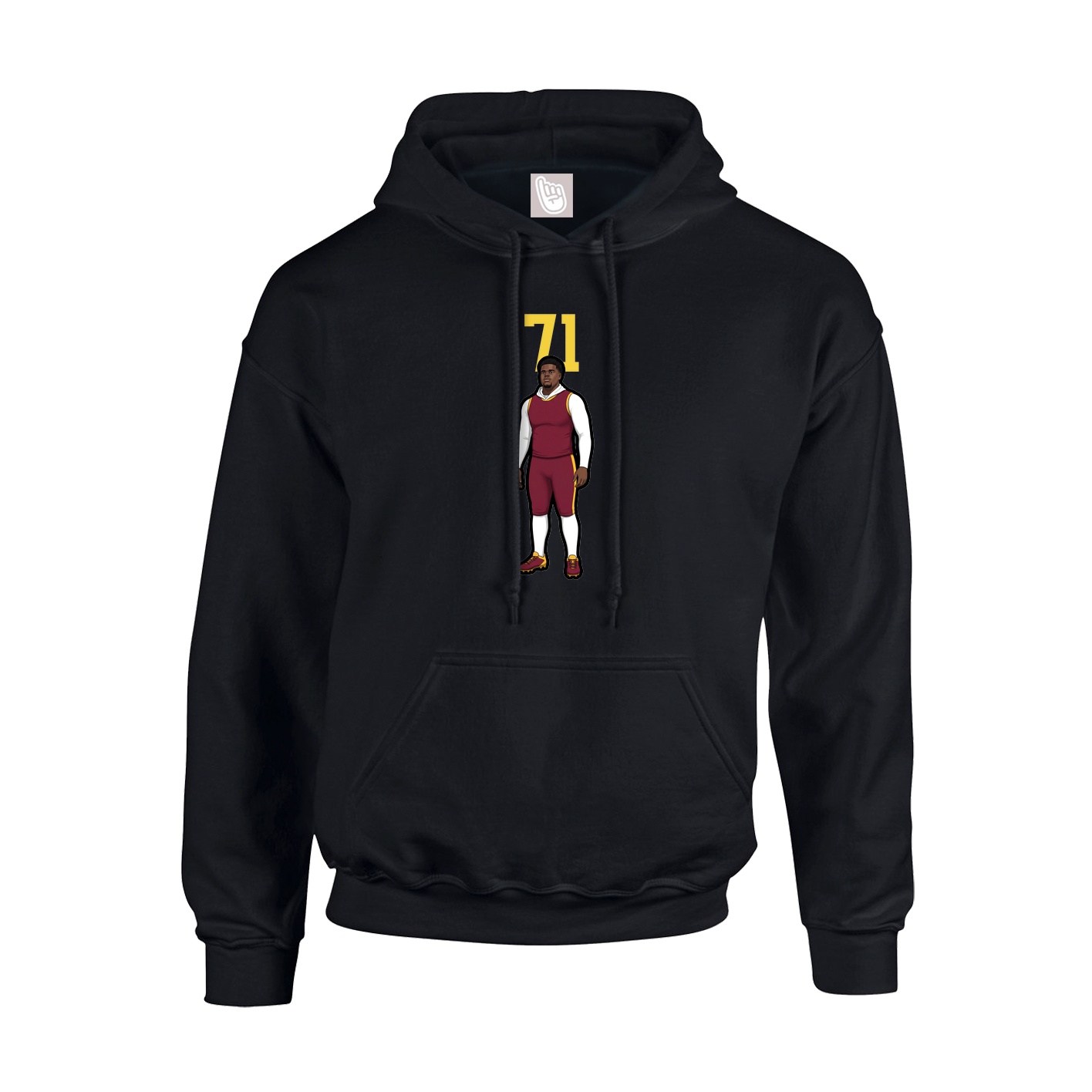 Hoodie — Number Top in Black