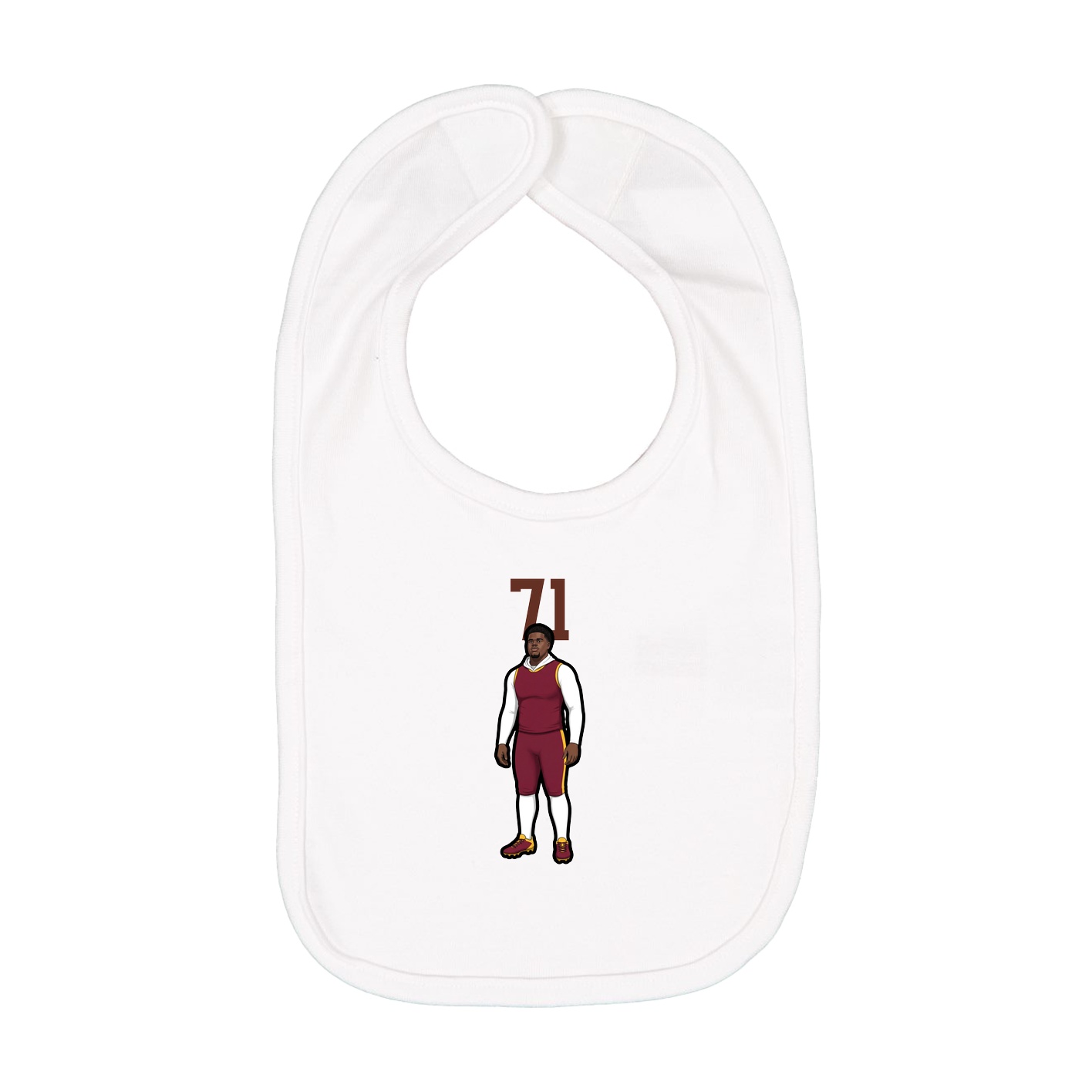 Infant Bib — Number Top in White