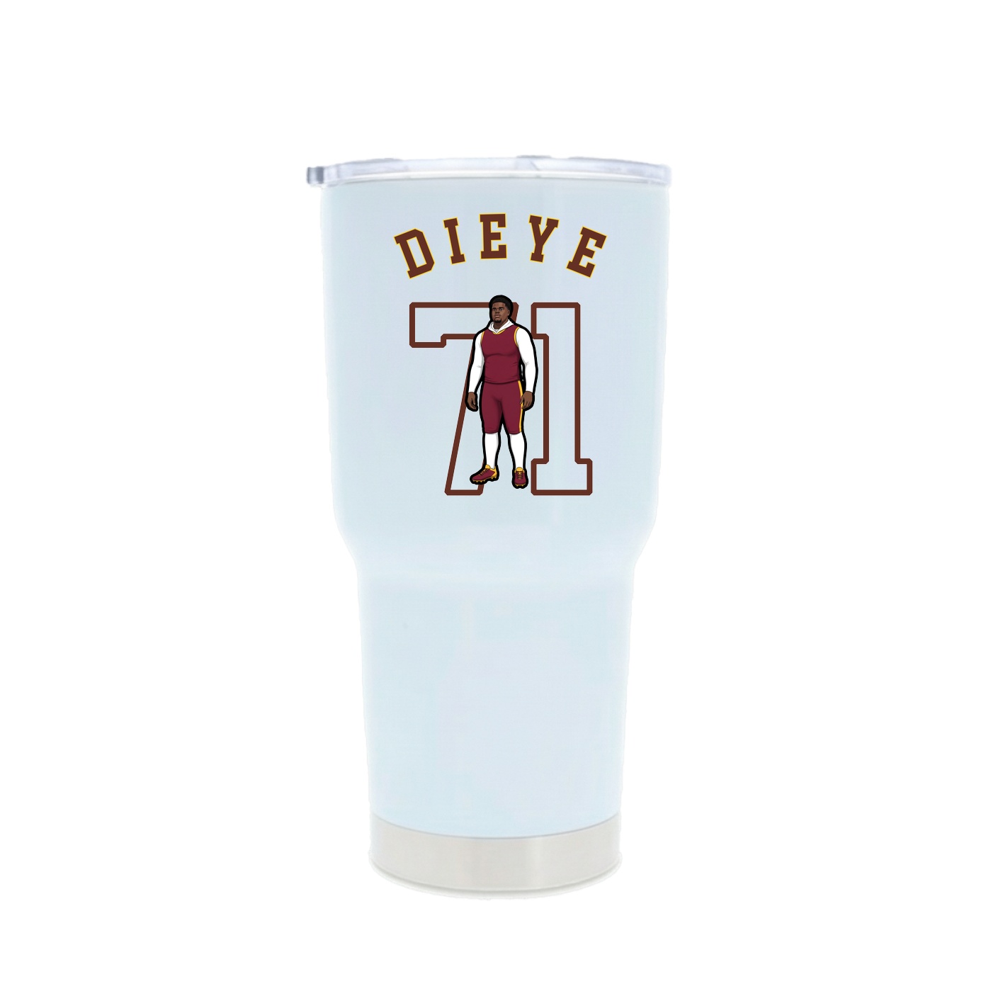 30oz Stainless Steel Tumbler — Shirsey Arch in White