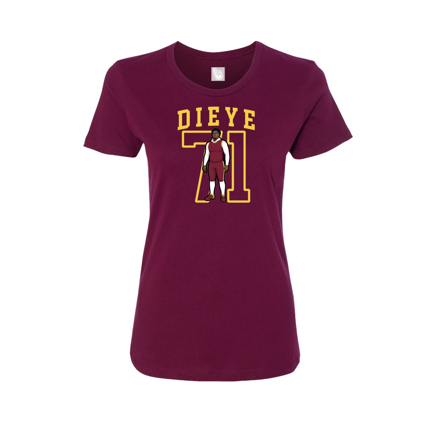 Fitted Women's Tee — Shirsey in Maroon