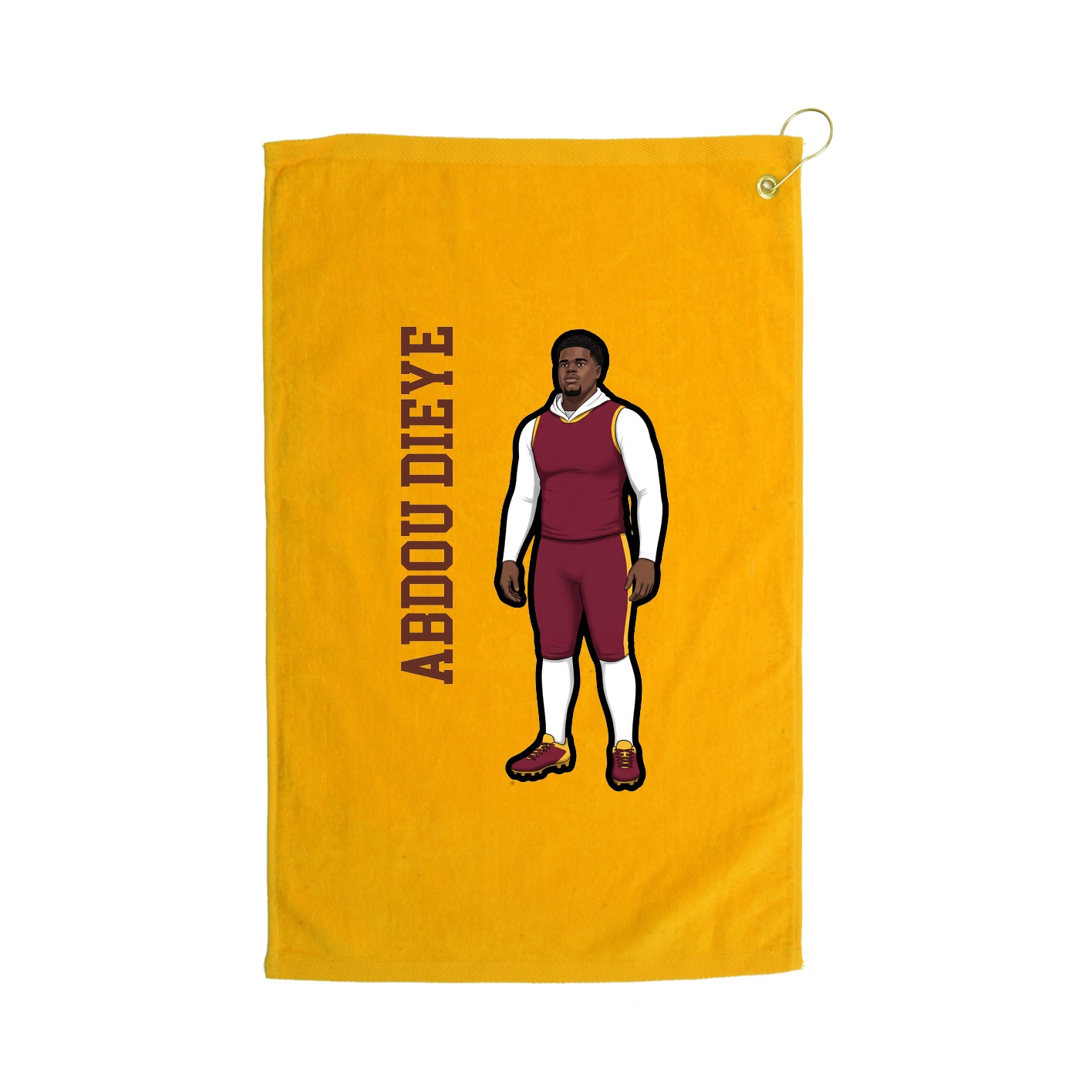 Golf Towel — Name Vertical in Gold