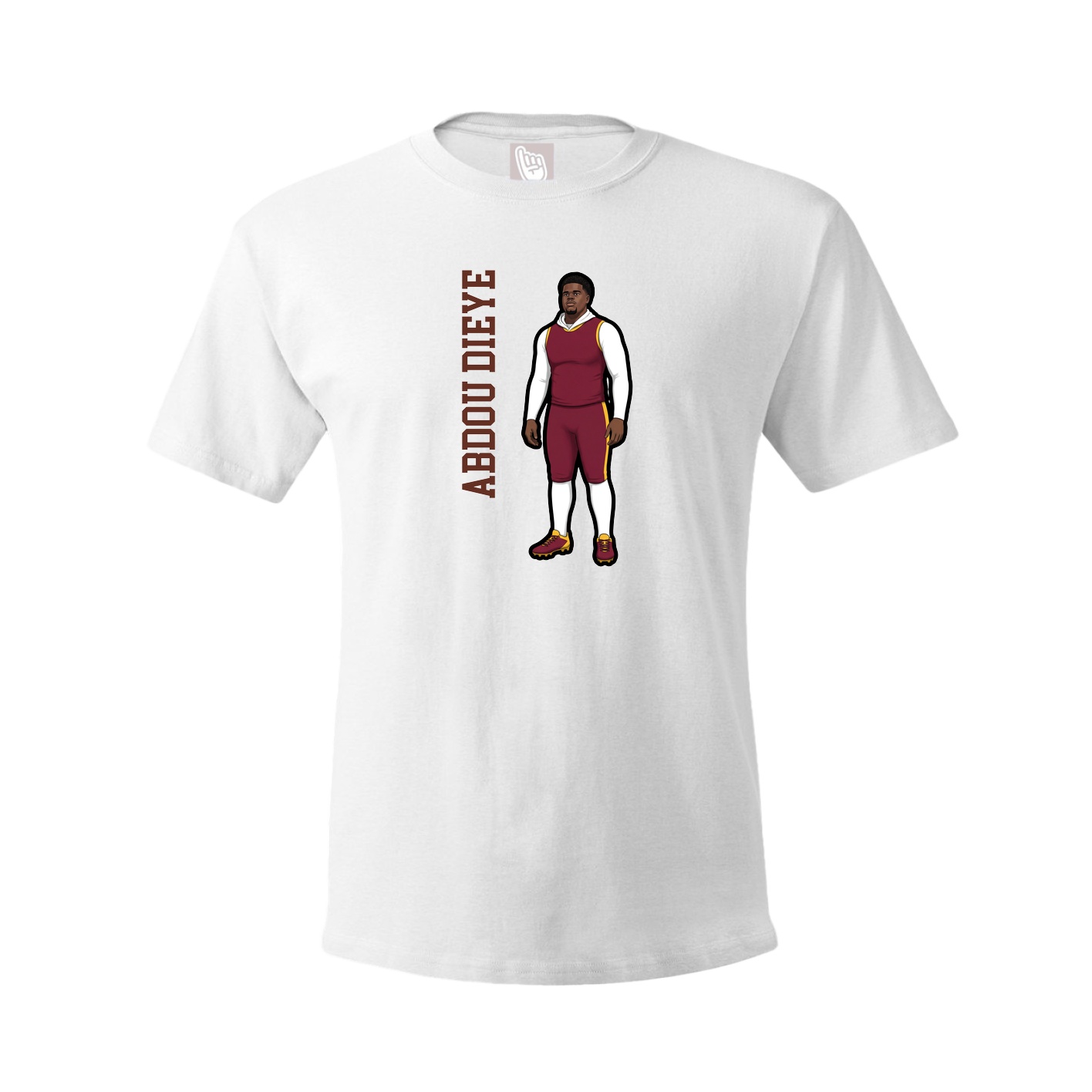 Tee — Name Vertical in White
