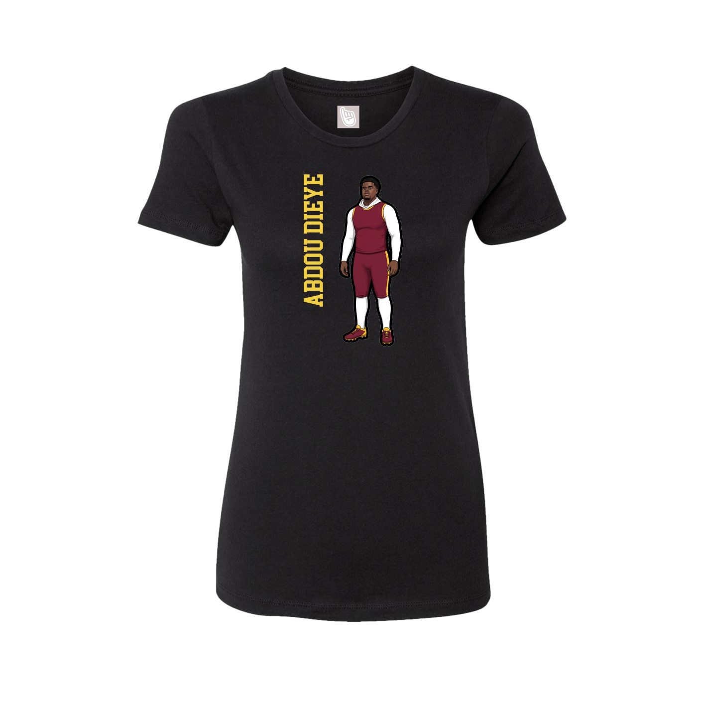 Womens Tee — Name Vertical in Black