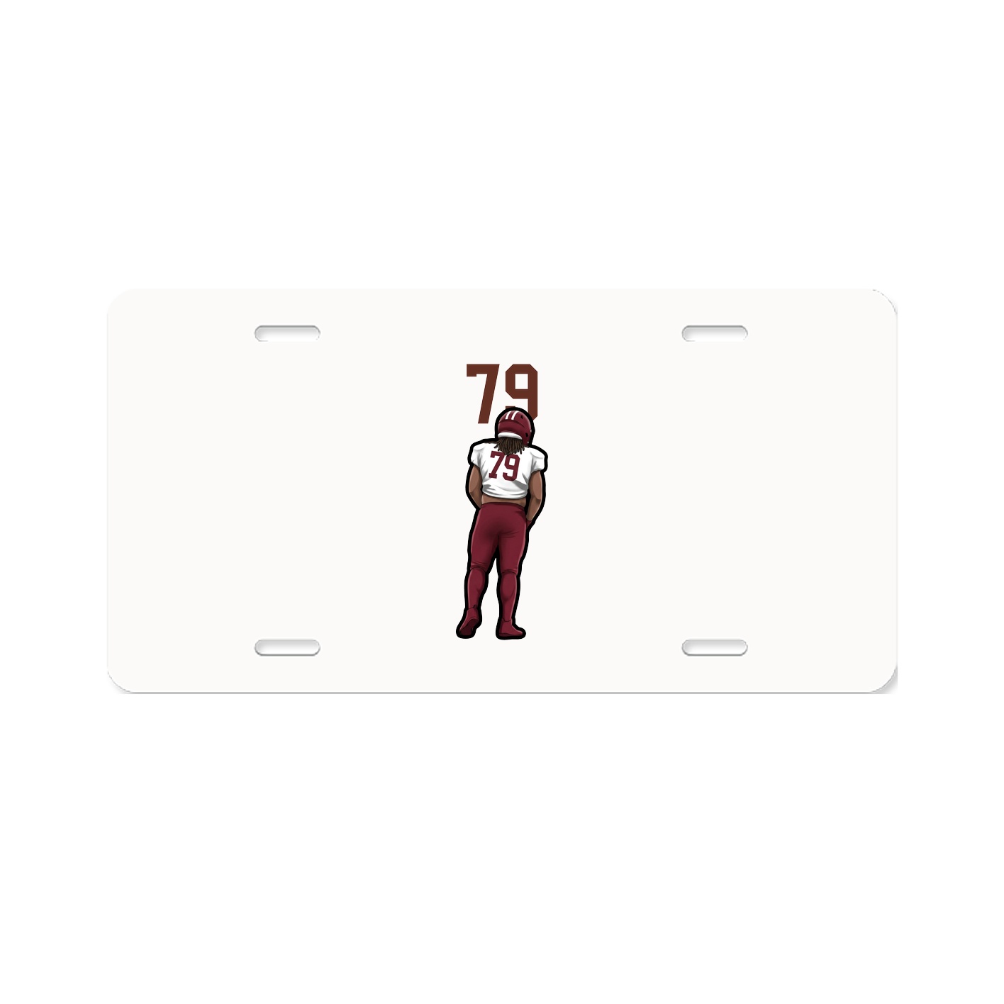 License Plate — Number Top in Classic