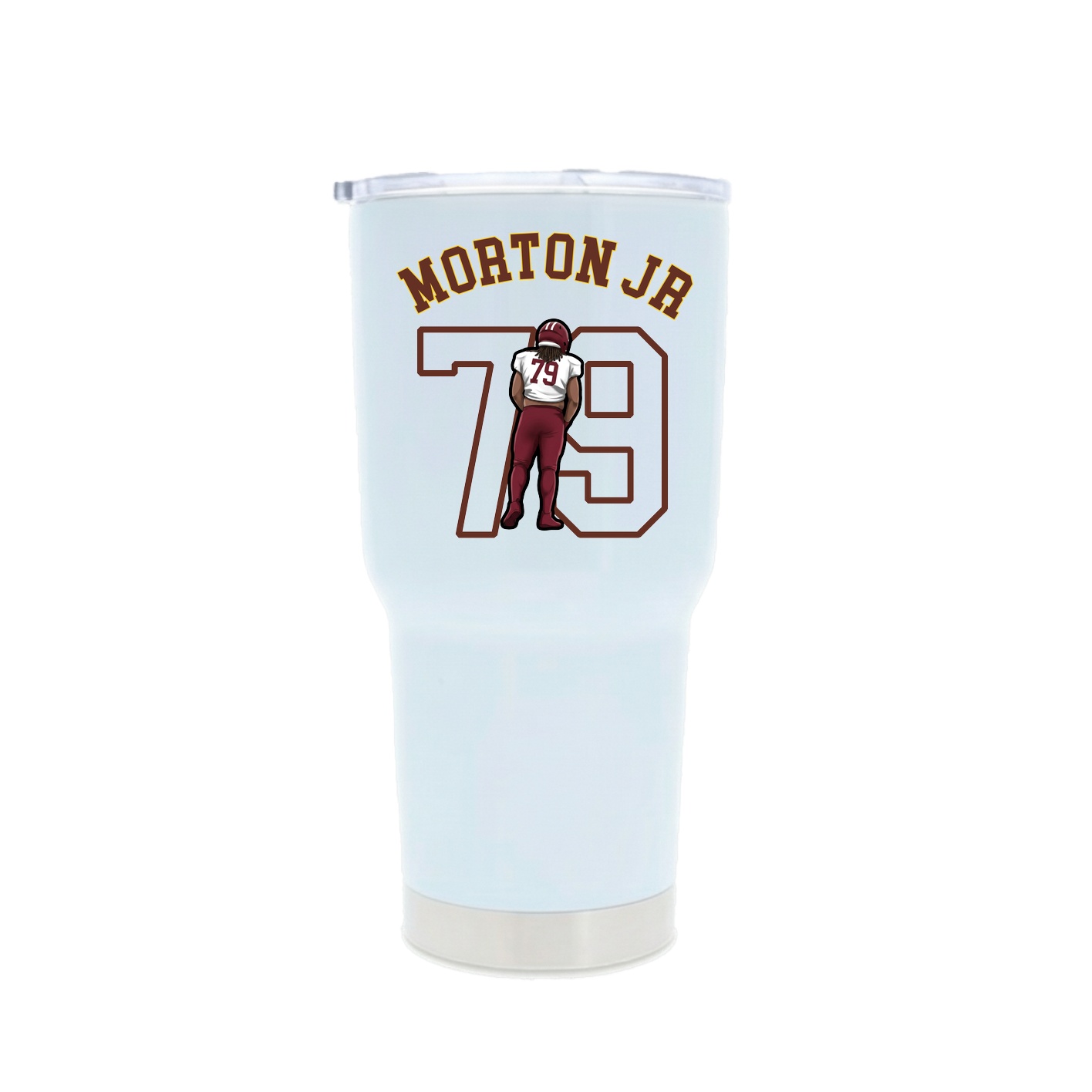 30oz Stainless Steel Tumbler — Shirsey Arch in White