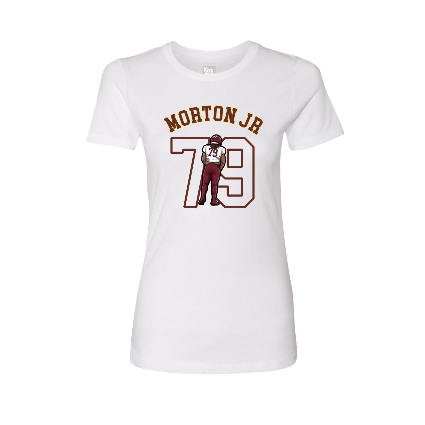 Fitted Women's Tee — Shirsey Arch in White